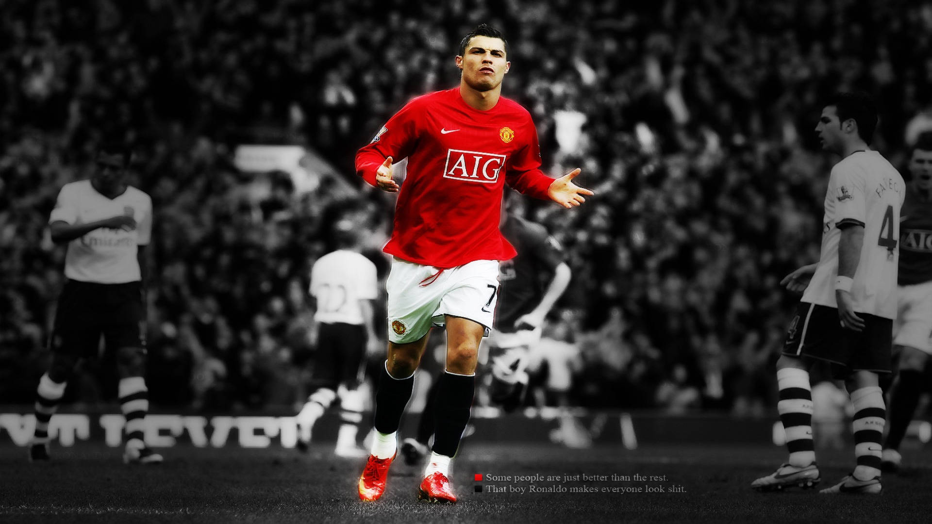 Cristiano Ronaldo Manchester United agtergrond. — Cristiano Ronaldo Muurpapier