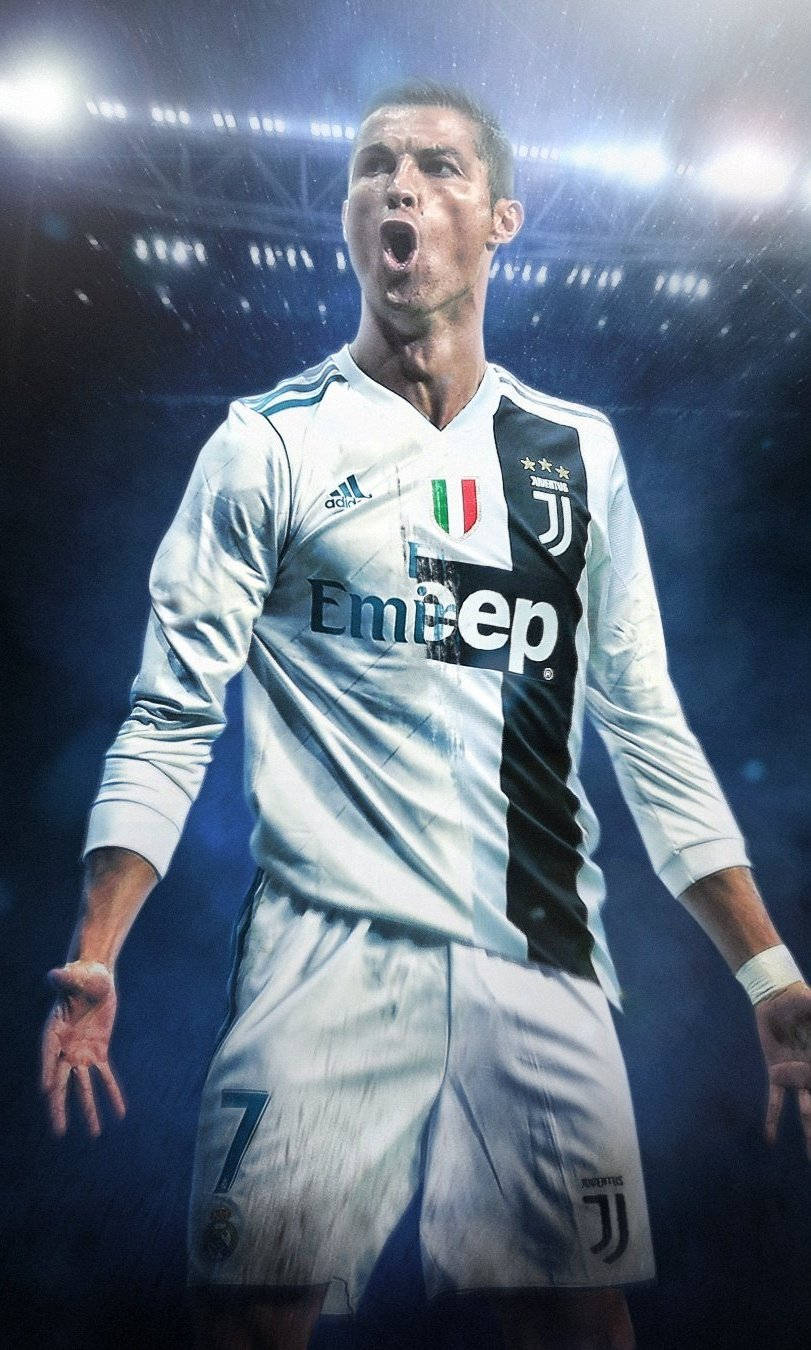 Cristiano Ronaldo Real Madrid X Juventus-agtergrond. — Cristiano Ronaldo Muurpapier