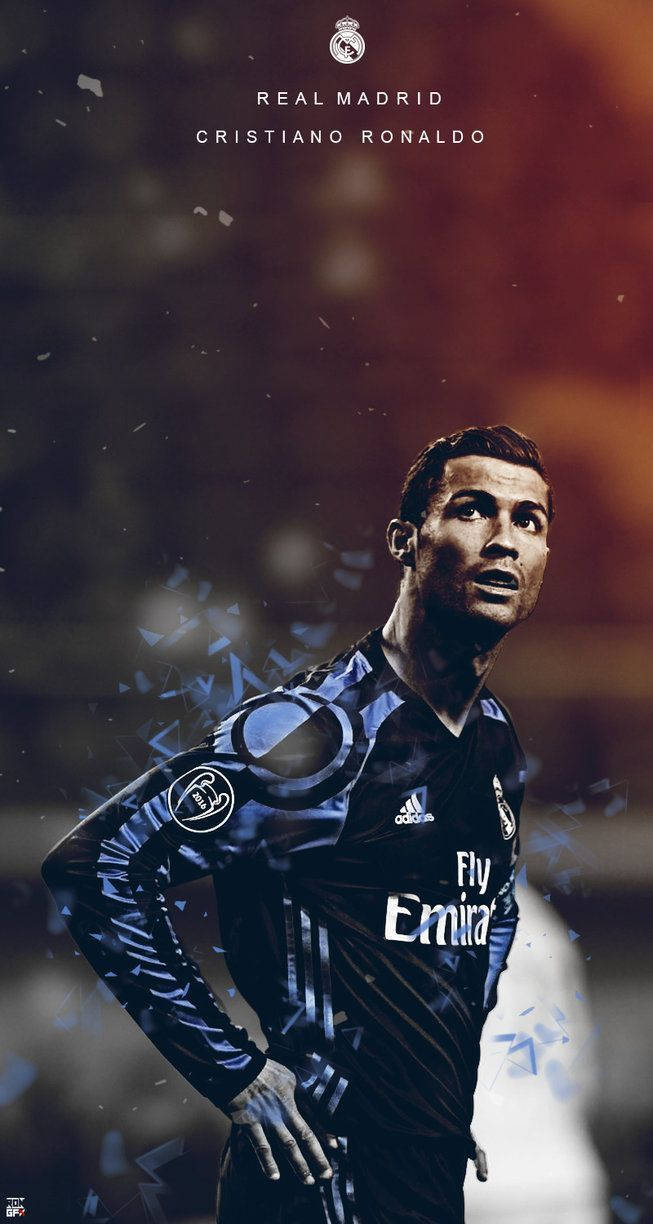 Cristiano Ronaldo Epiese Real Madrid-agtergrond. — Cristiano Ronaldo Muurpapier