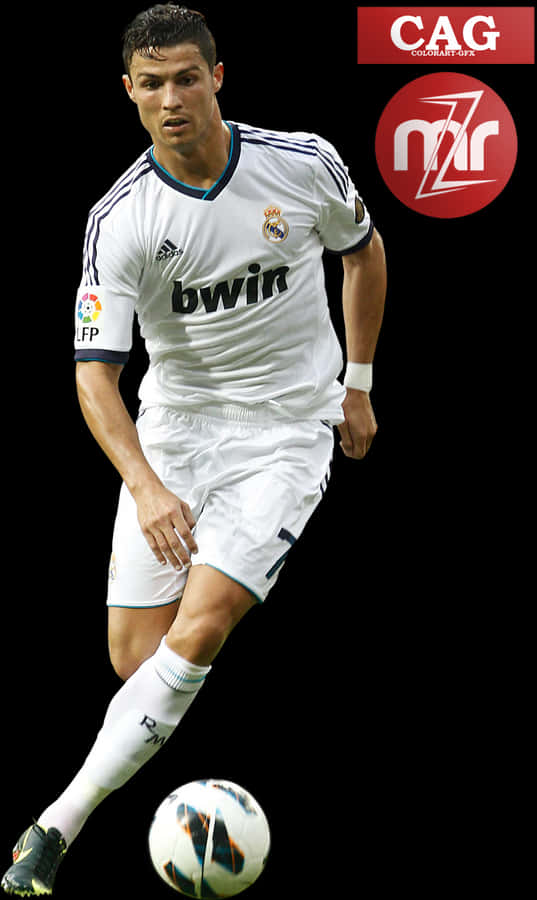 Cristiano Ronaldo Real Madrid Aksie Muurpapier