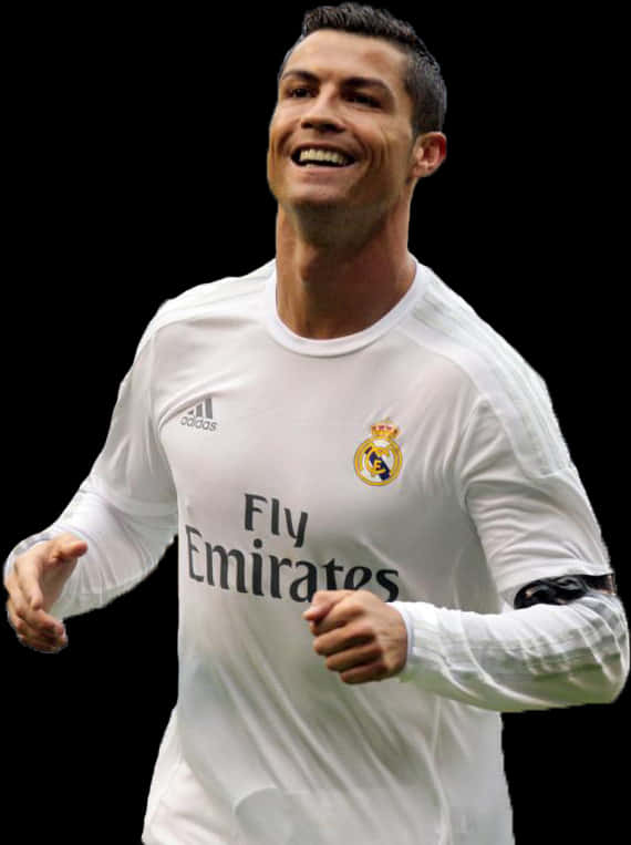 Cristiano Ronaldo Real Madrid Wit Trui Muurpapier