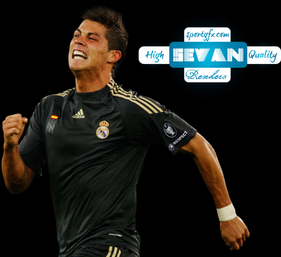 Cristiano Ronaldo viering Real Madrid Muurpapier