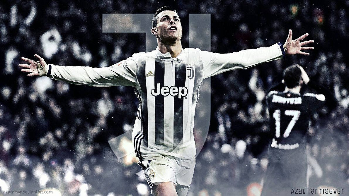 Cristiano Ronaldo vir Juventus-agtergrond. — Cristiano Ronaldo Muurpapier