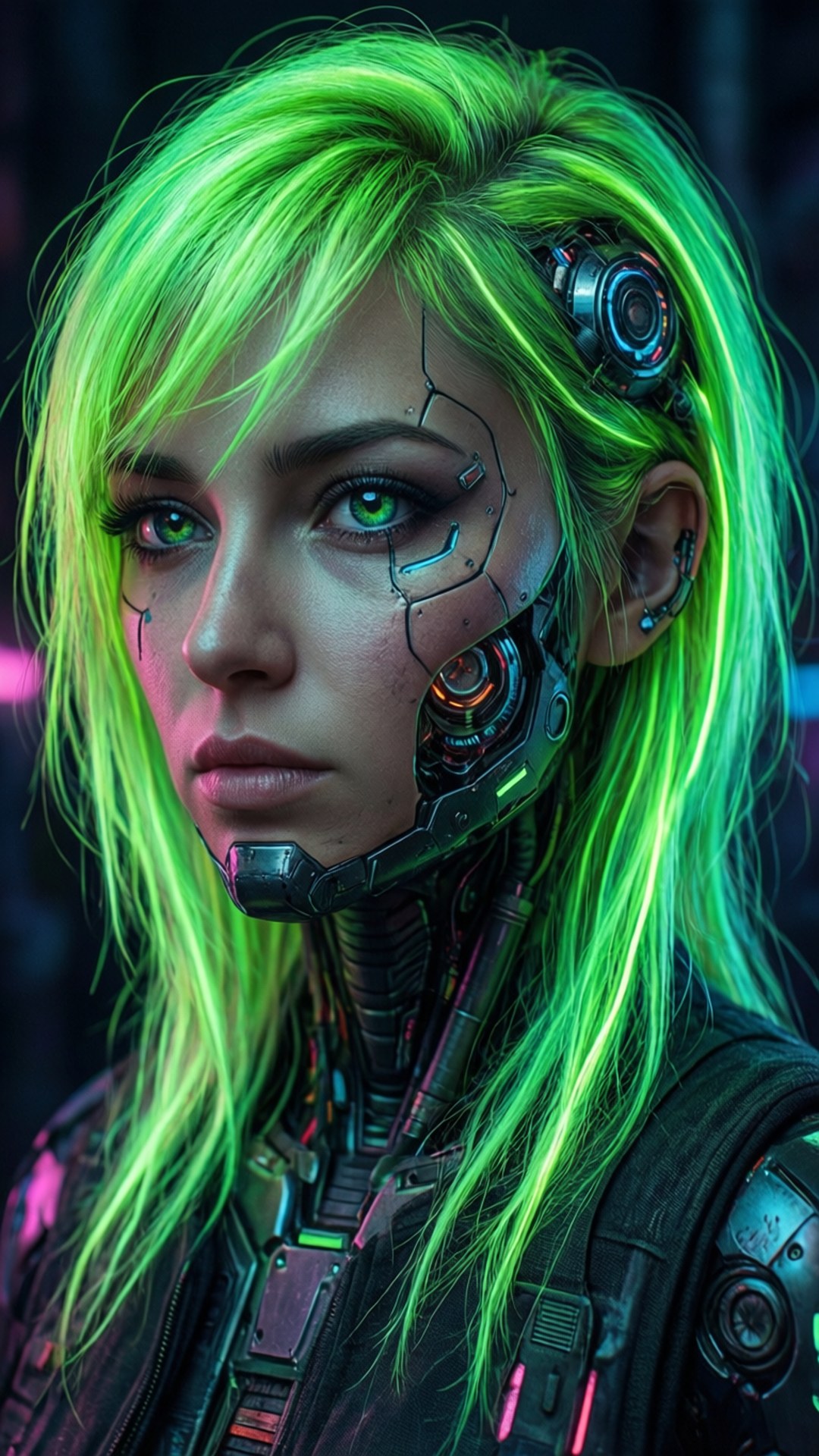 Cyberpunk Muze Muurpapier