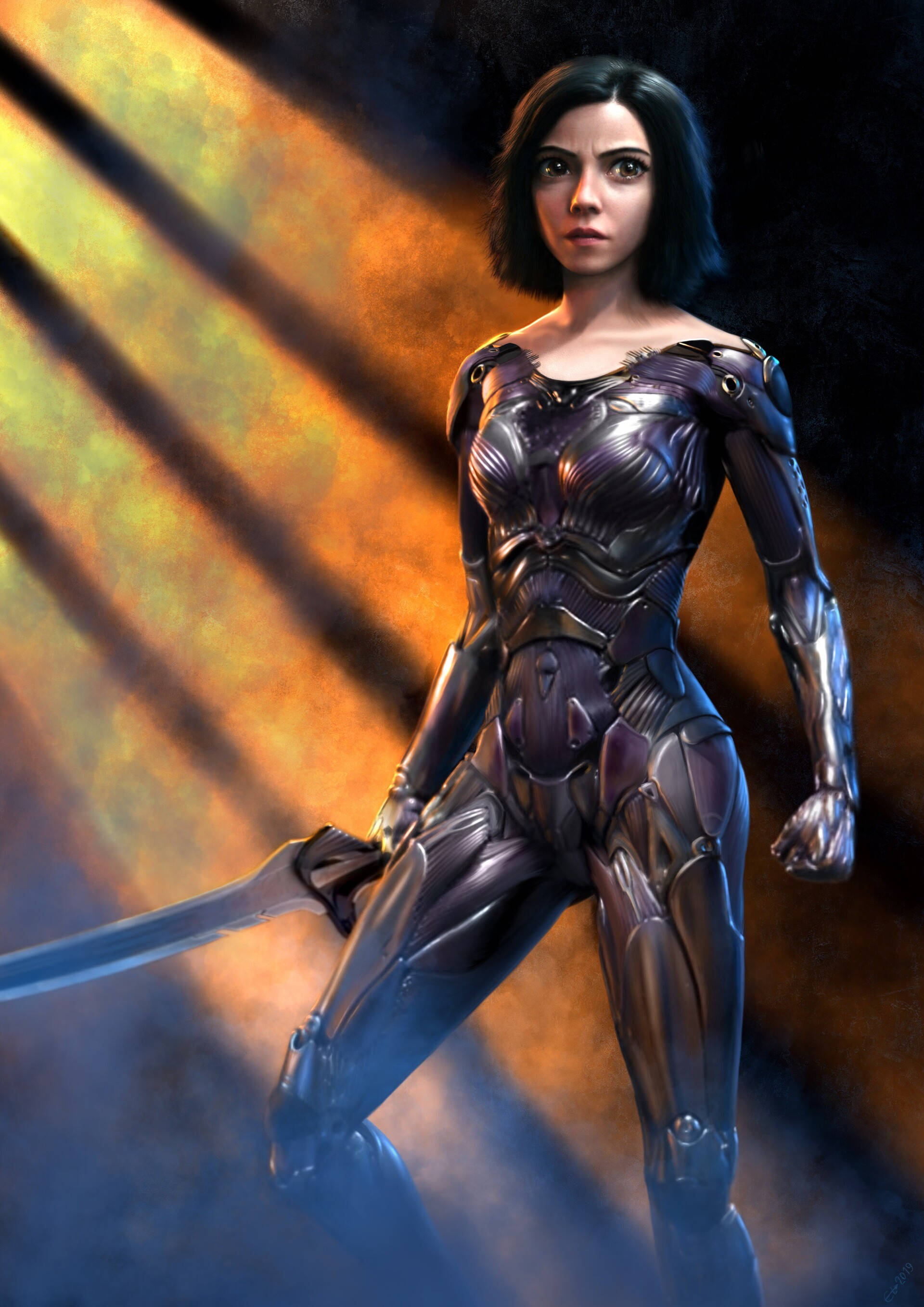 Cyborg Liggaam Alita: Battle Angel Muurpapier