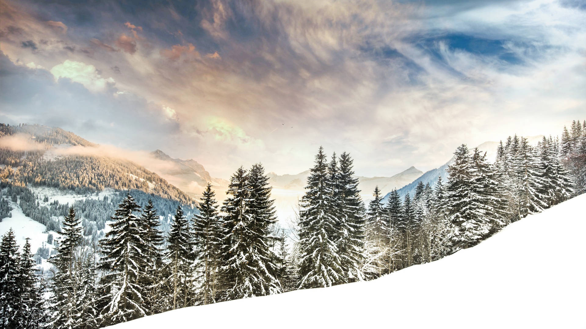 Daglig Winter Estetika Muurpapier