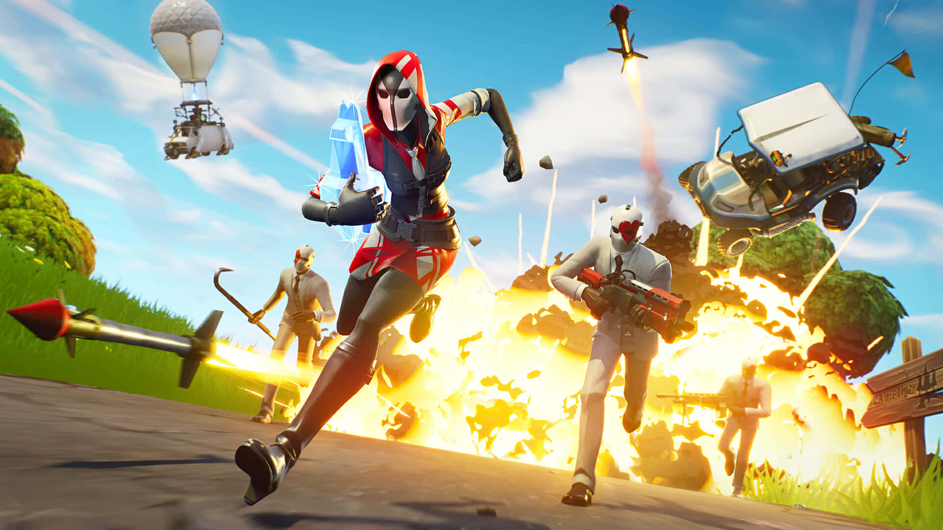 Dans jou sorge weg met Fortnite! Muurpapier