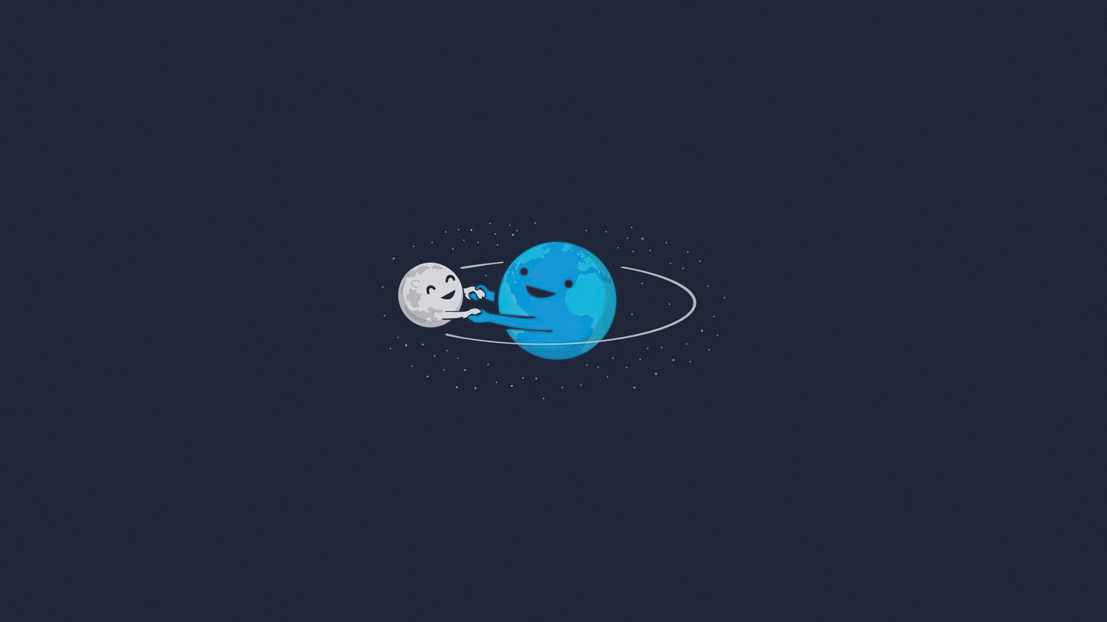 Dansende Planete Rekenaarsluitkerm Muurpapier