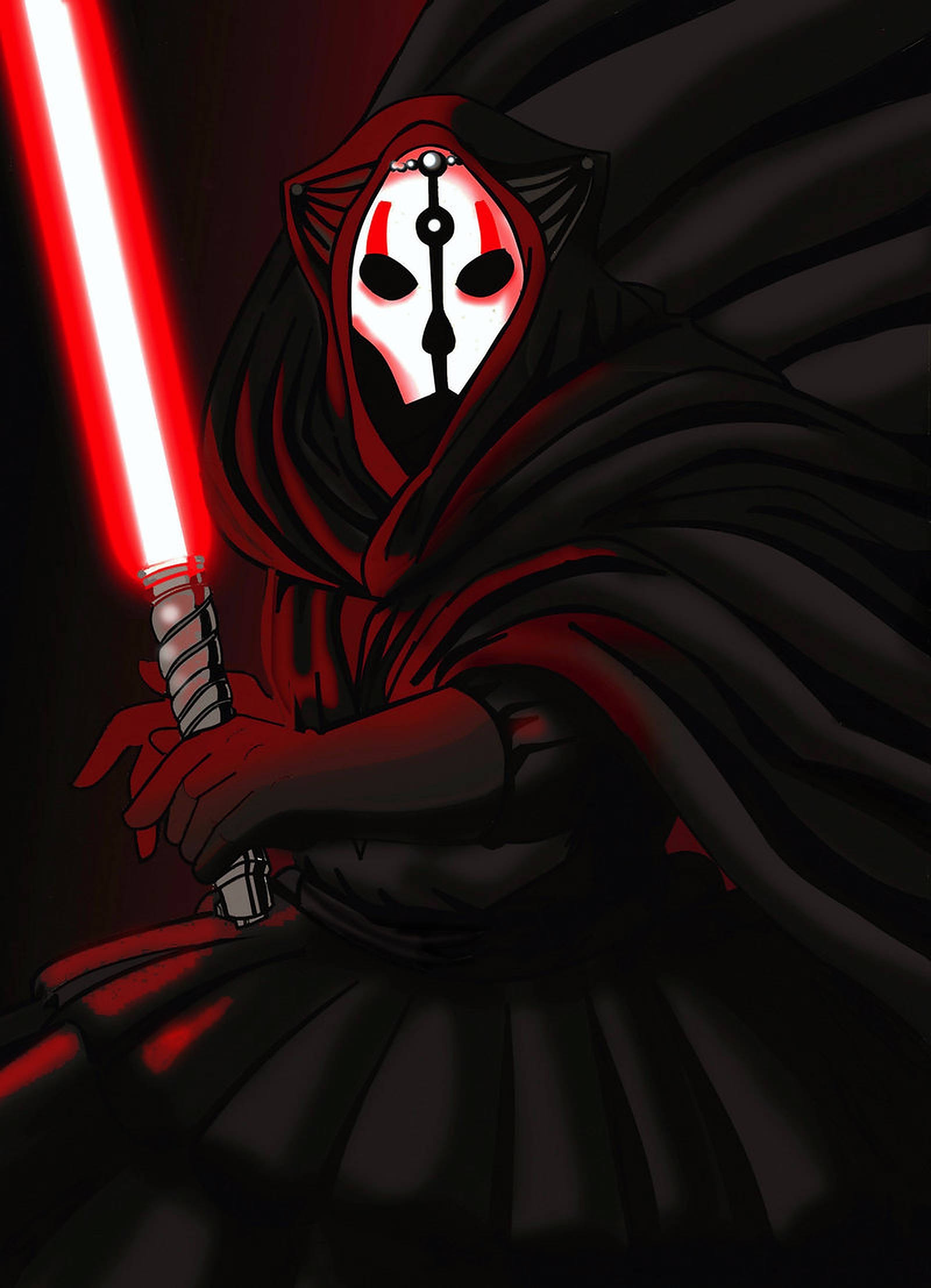 Darth Nihilus Spotprent Muurpapier