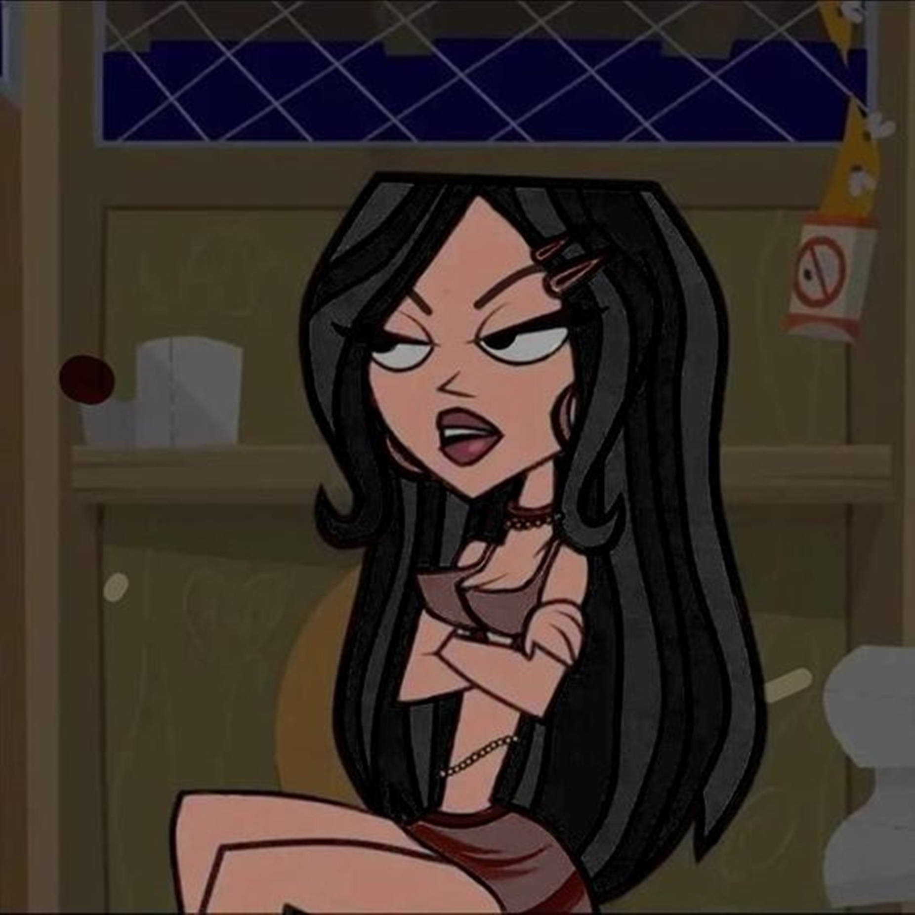 Dawn Total Drama Geïnspireerde Unieke Koel PFP Fan-kuns Muurpapier