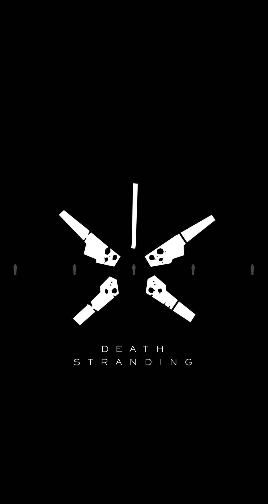 Death Stranding Minimale Kuns iPhone Muurpapier