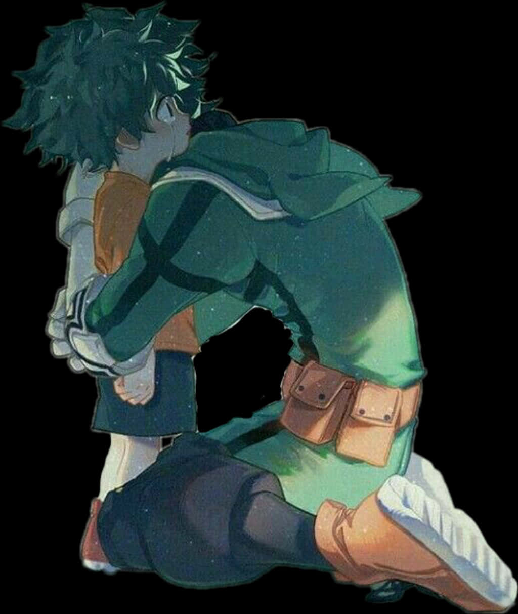 Deku heldekostuum agteraansig Muurpapier