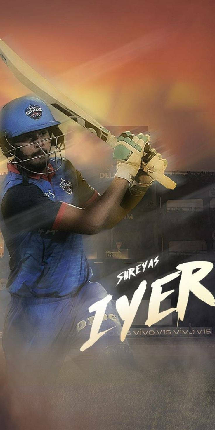 Delhi Capitals Iyer Muurpapier