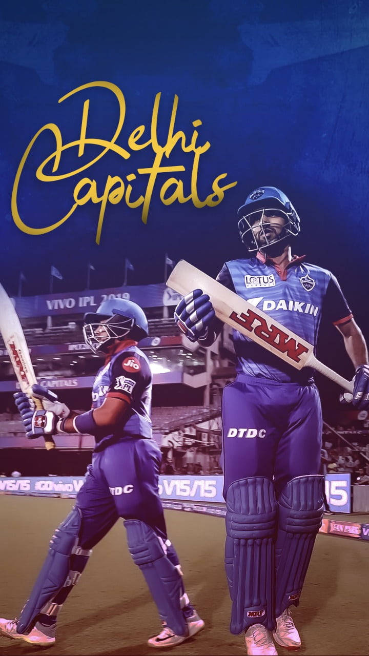Delhi Capitals Kolwer Muurpapier