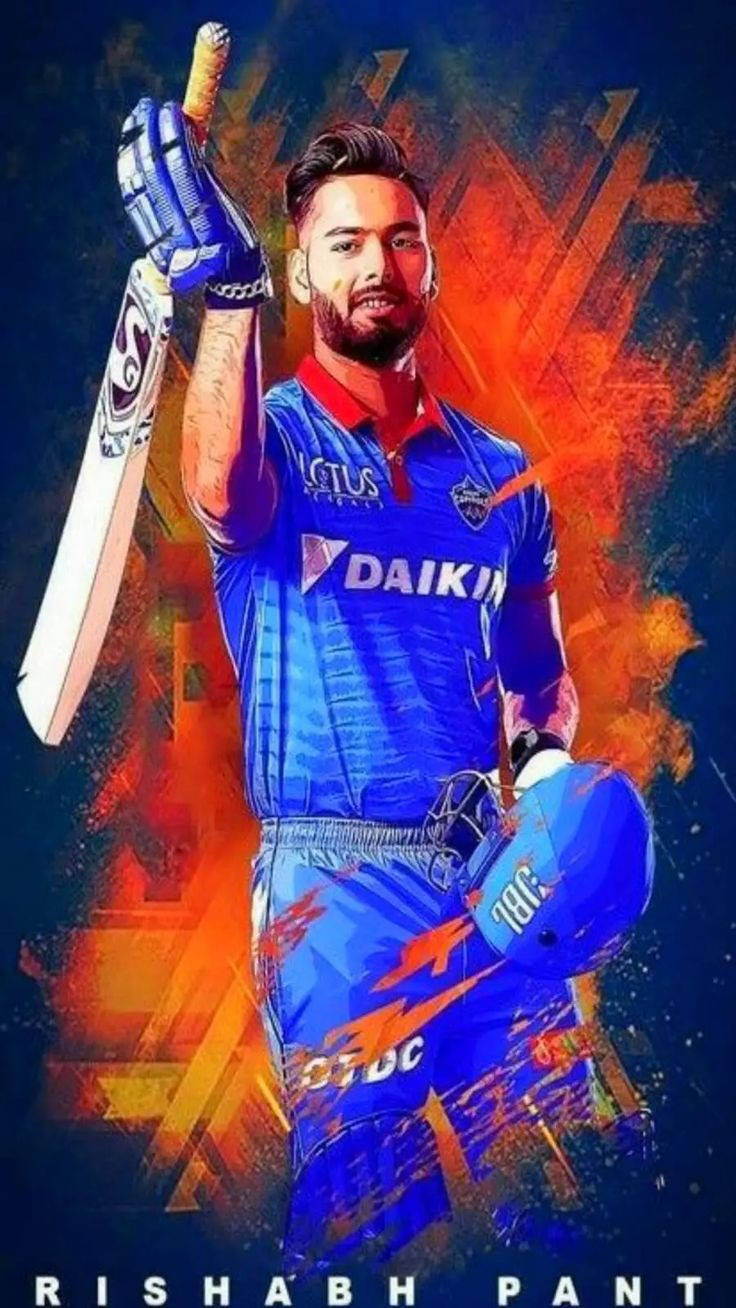 Delhi Capitals Pant Getekende Foto Muurpapier