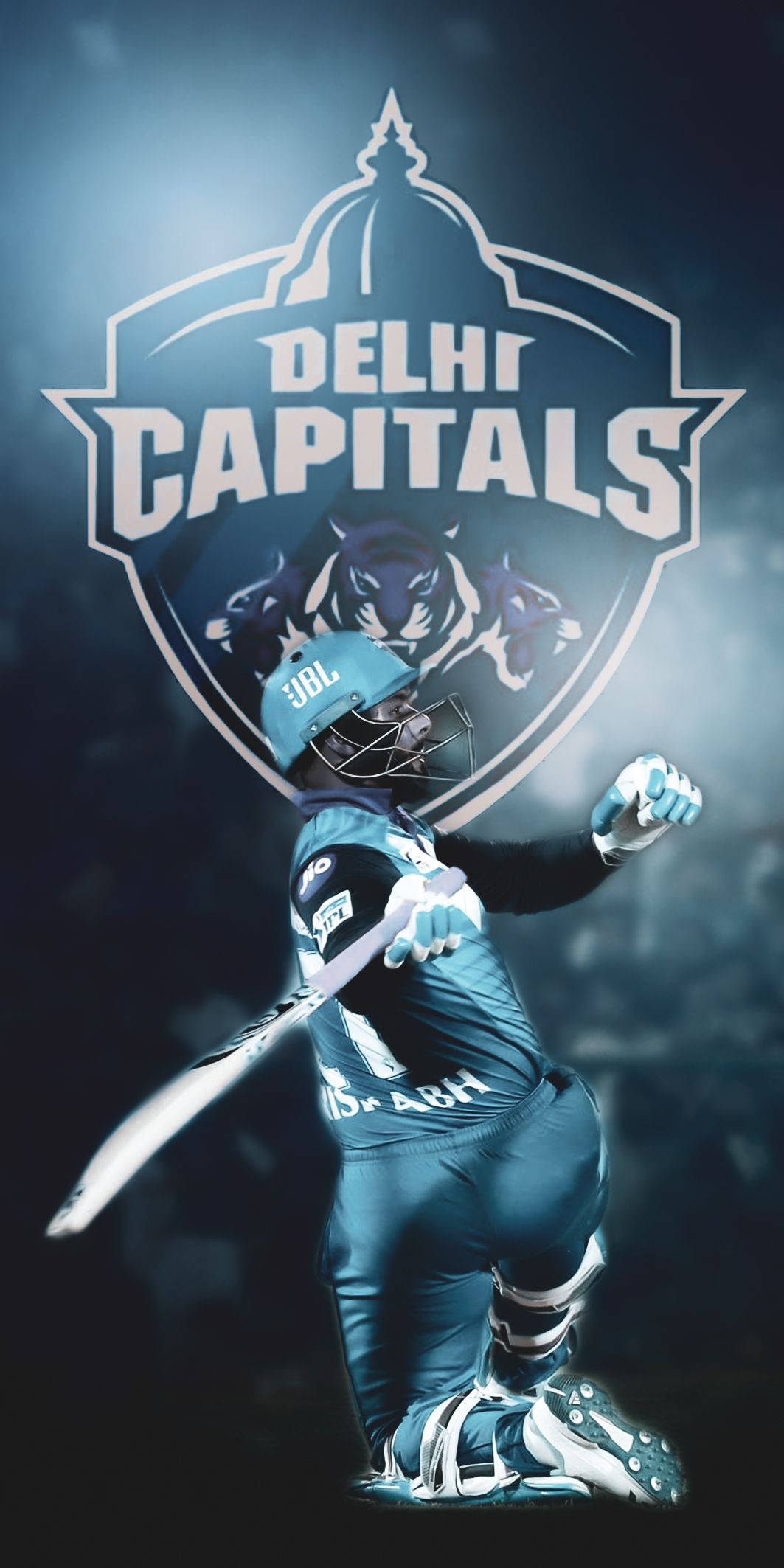 Delhi Capitals Speler 17 Muurpapier