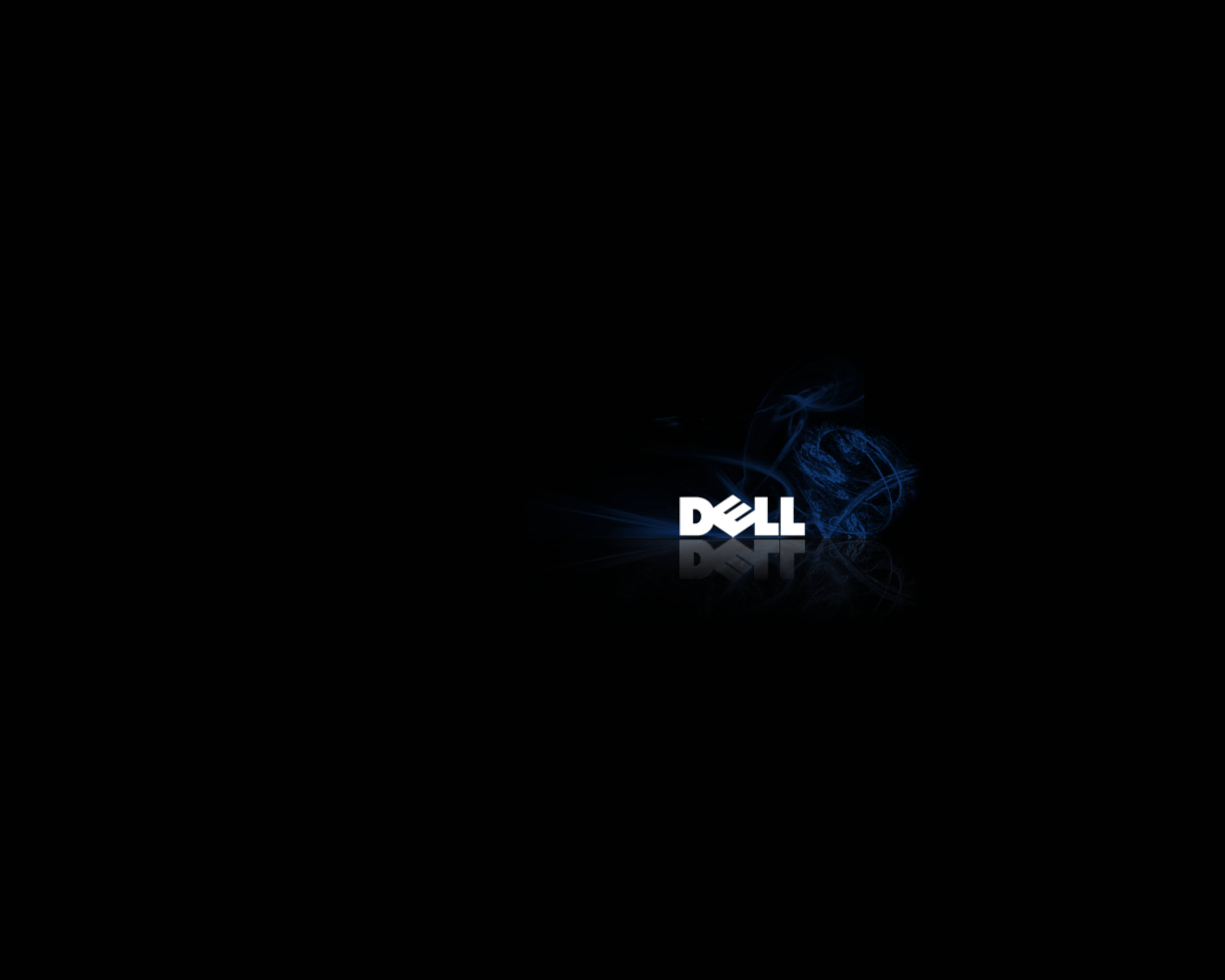 Dell 4K-logo met rook Muurpapier