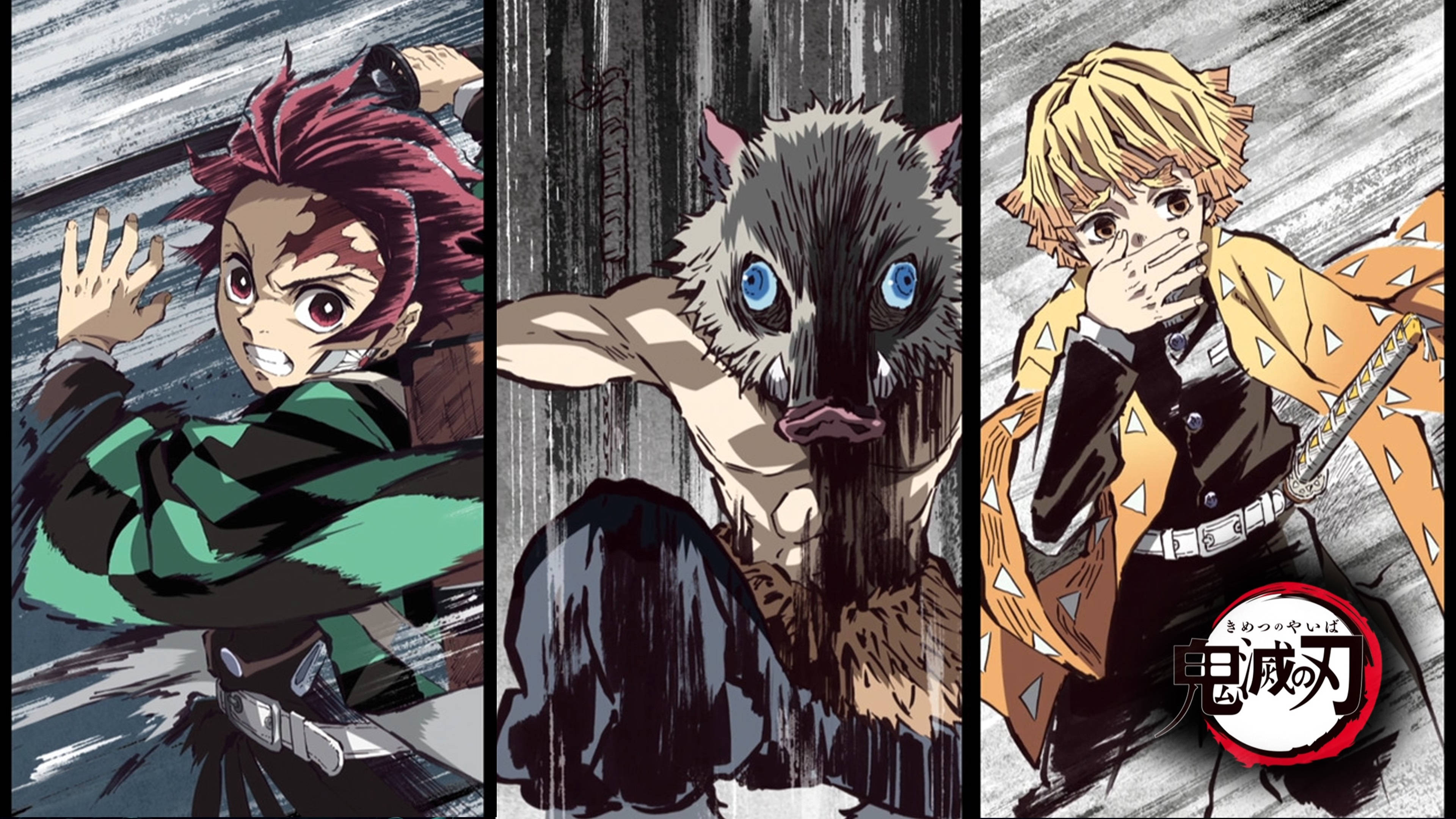 Demon Slayer 4K Dramaties Muurpapier