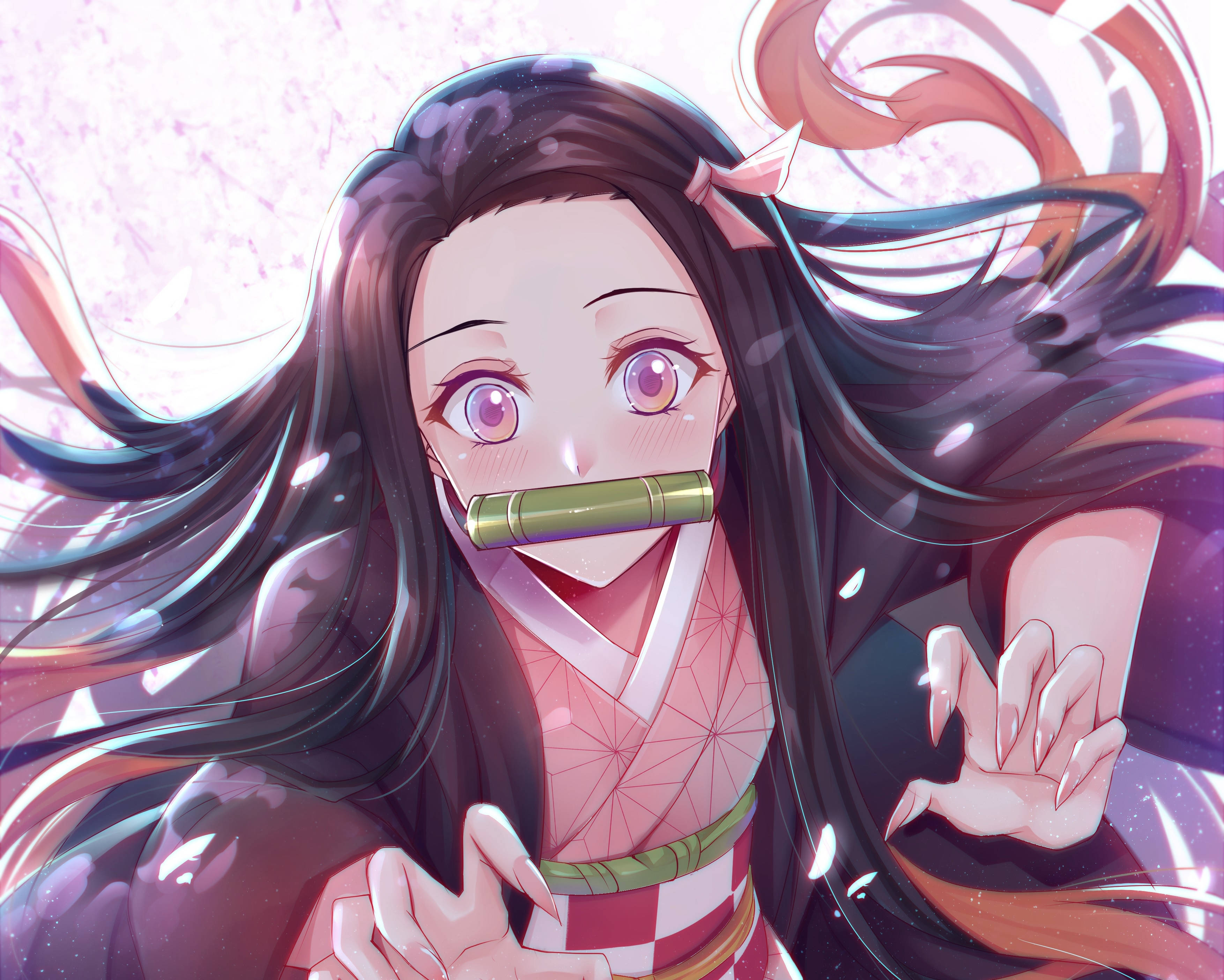 Demon Slayer 4K Nezuko Fan-kuns Muurpapier
