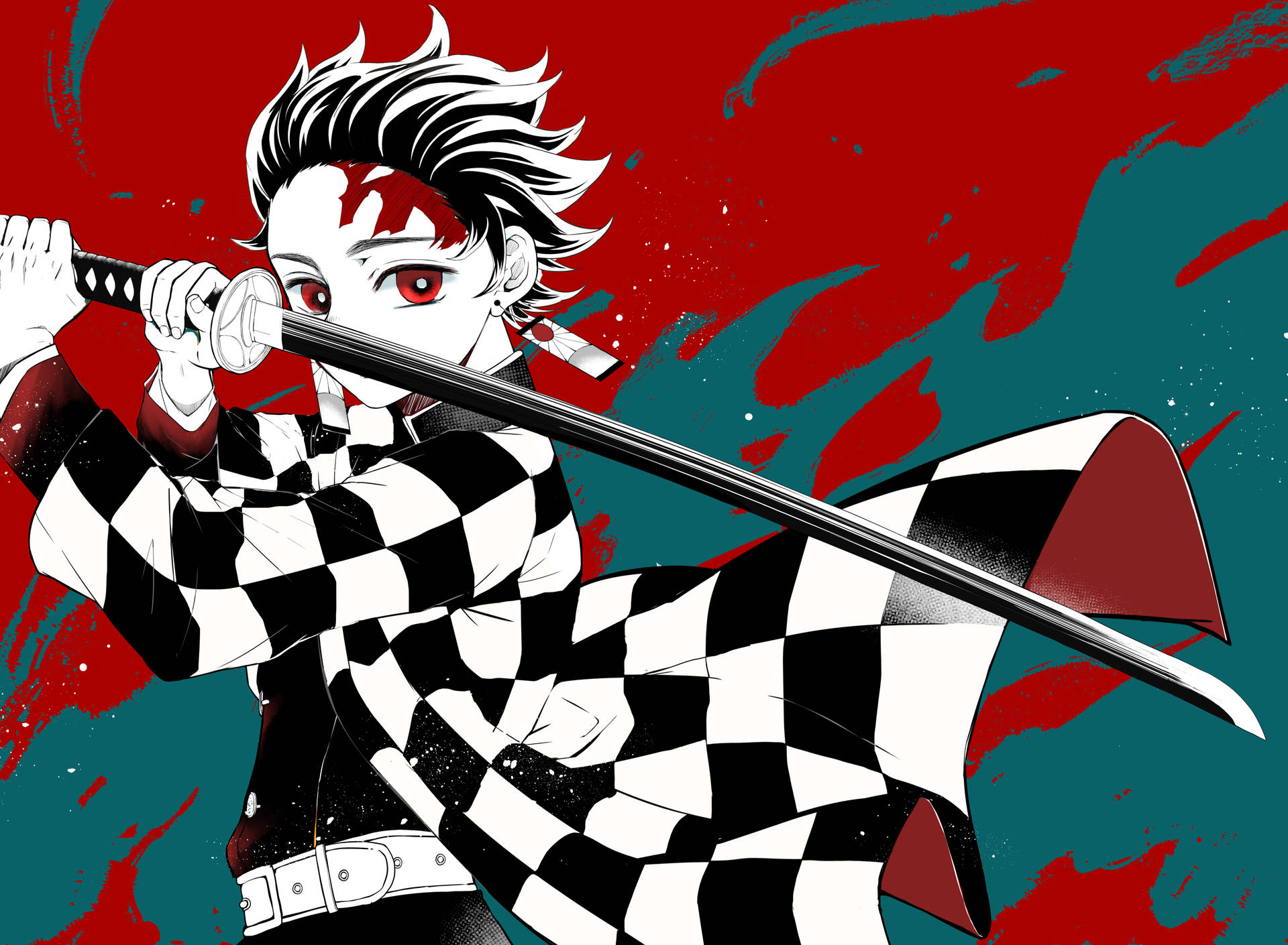 Demon Slayer 4k Tanjiro Groen Muurpapier — Demon slayer 4K GIF Muurpapier