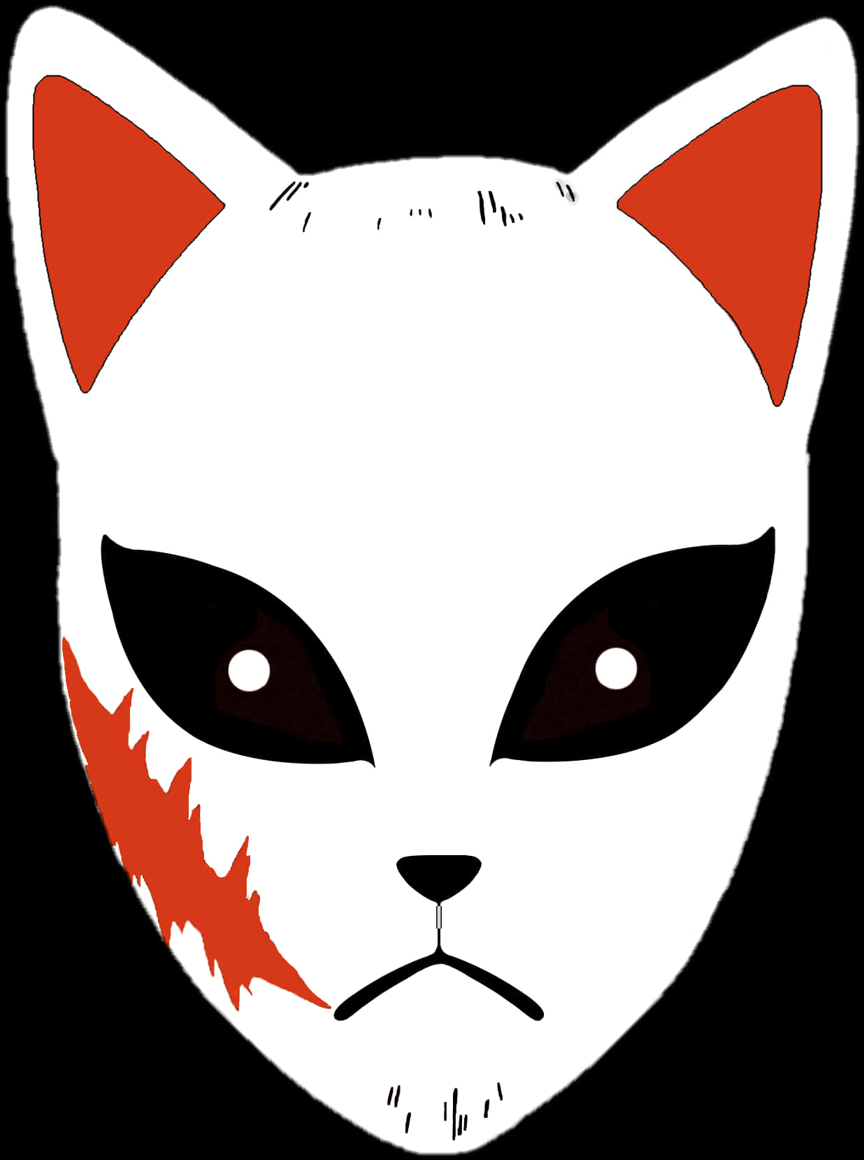 Demon_ Slayer_ Jakkals_ Masker_ Vektor Muurpapier
