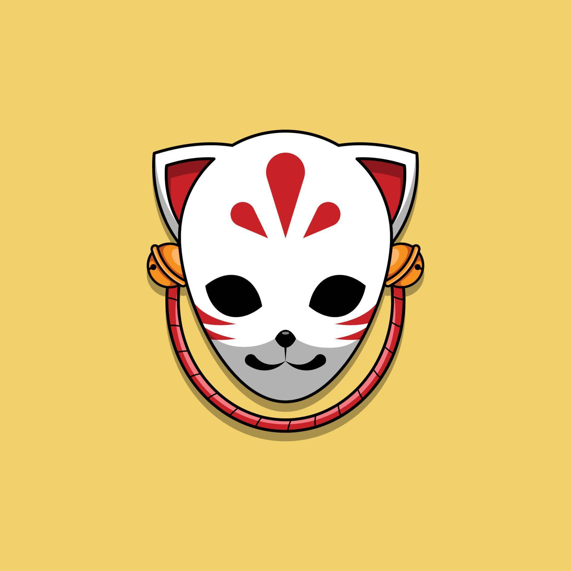 Demon Slayer-masker vektorkuns Muurpapier
