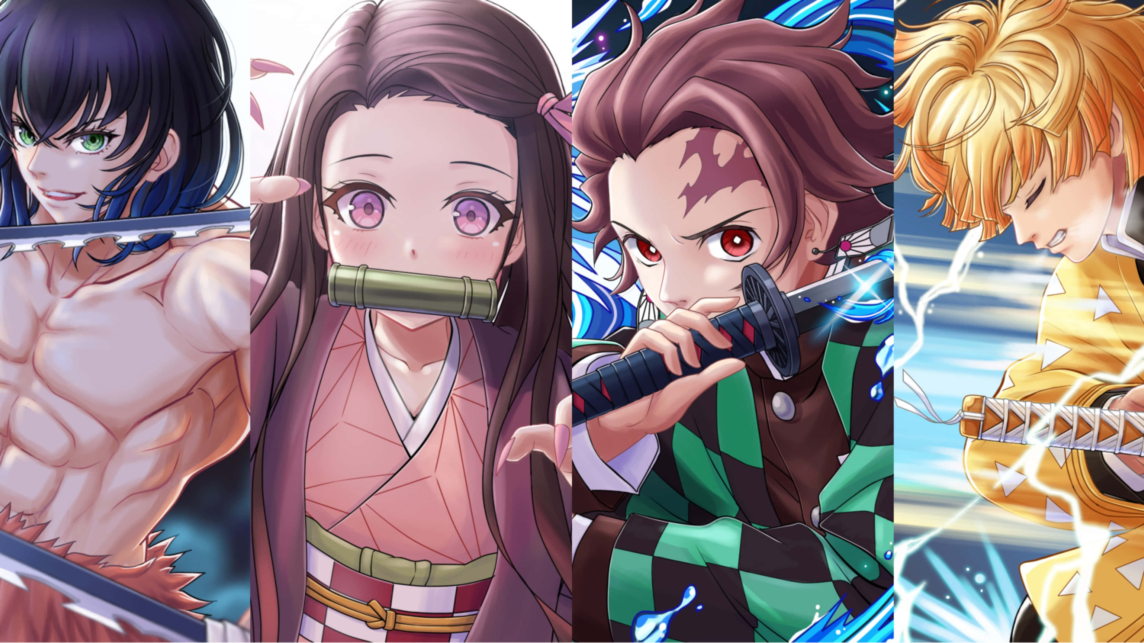 "Demon Slayer: Neem Goddelike Kragte aan!" Muurpapier