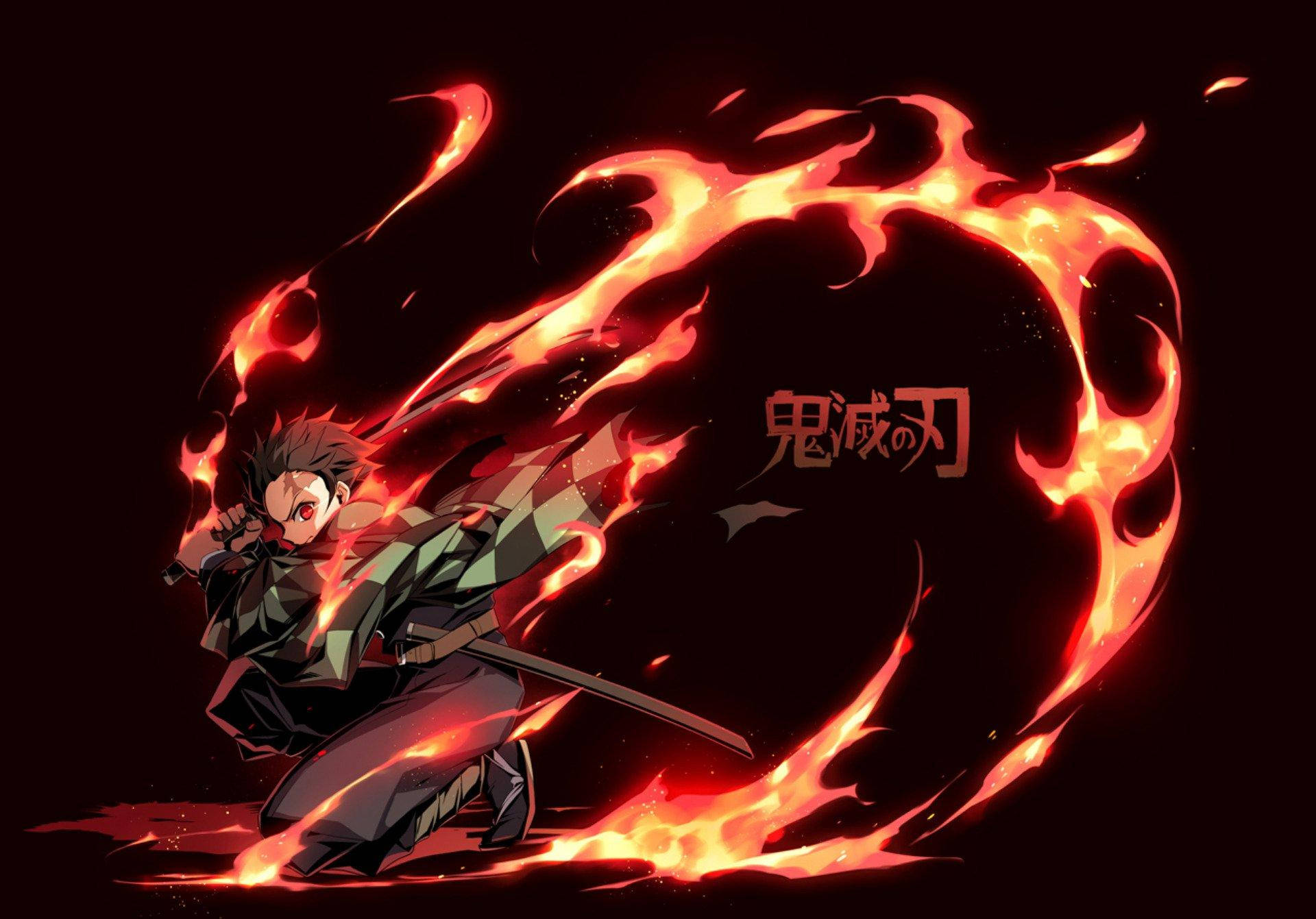 Demon-slayer Tanjiro-vorm Muurpapier