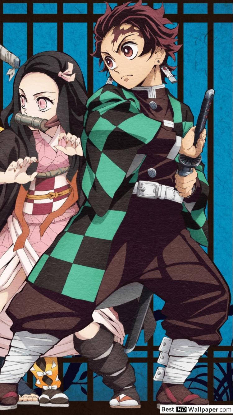 Demon Slayer Tanjiro Beskerming Muurpapier