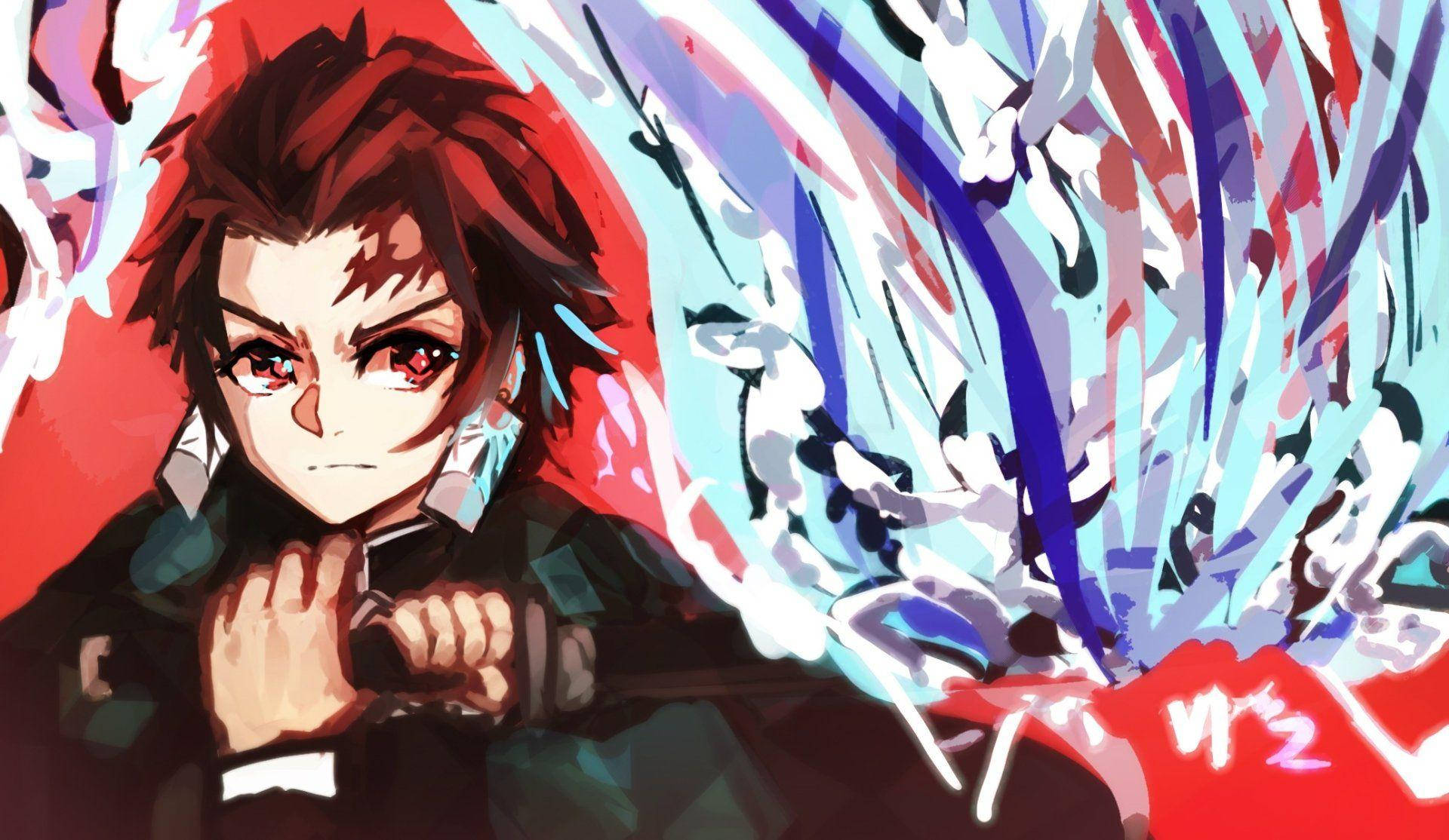 Demon Slayer Tanjiro Geanimeer Muurpapier
