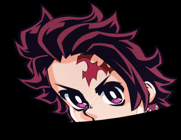 Demon Slayer Tanjiro Kamado Vektorkuns Muurpapier