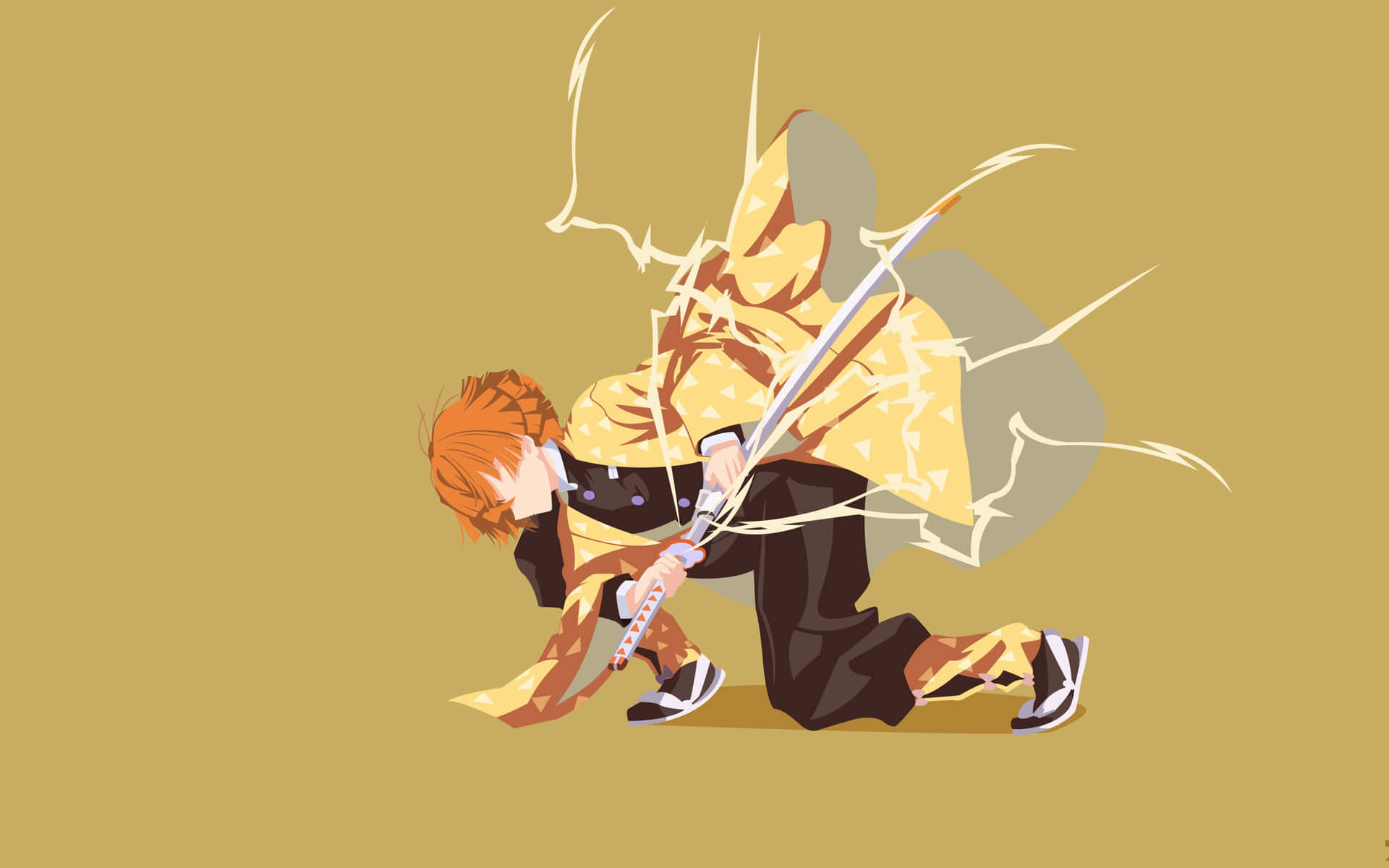 Demon Slayer Zenitsu 4k — Demon slayer 4K GIF Muurpapier