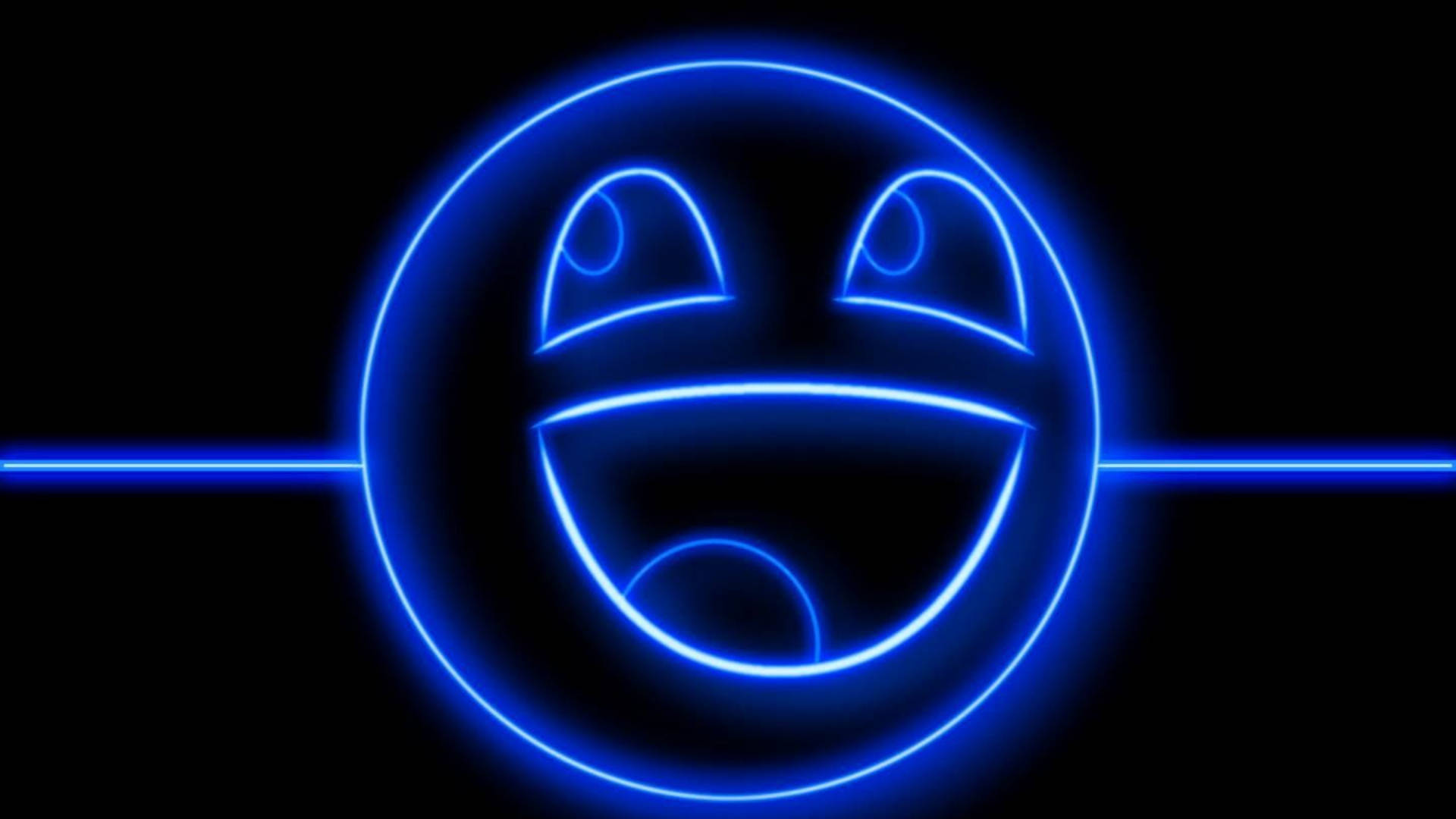 Derp Neon Glimlag Muurpapier