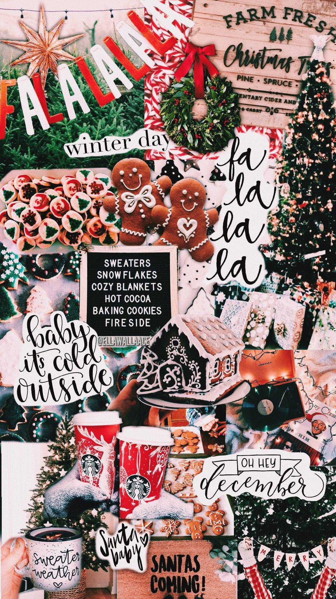 Desember Kersfees Esteties Preppy PFP Muurpapier