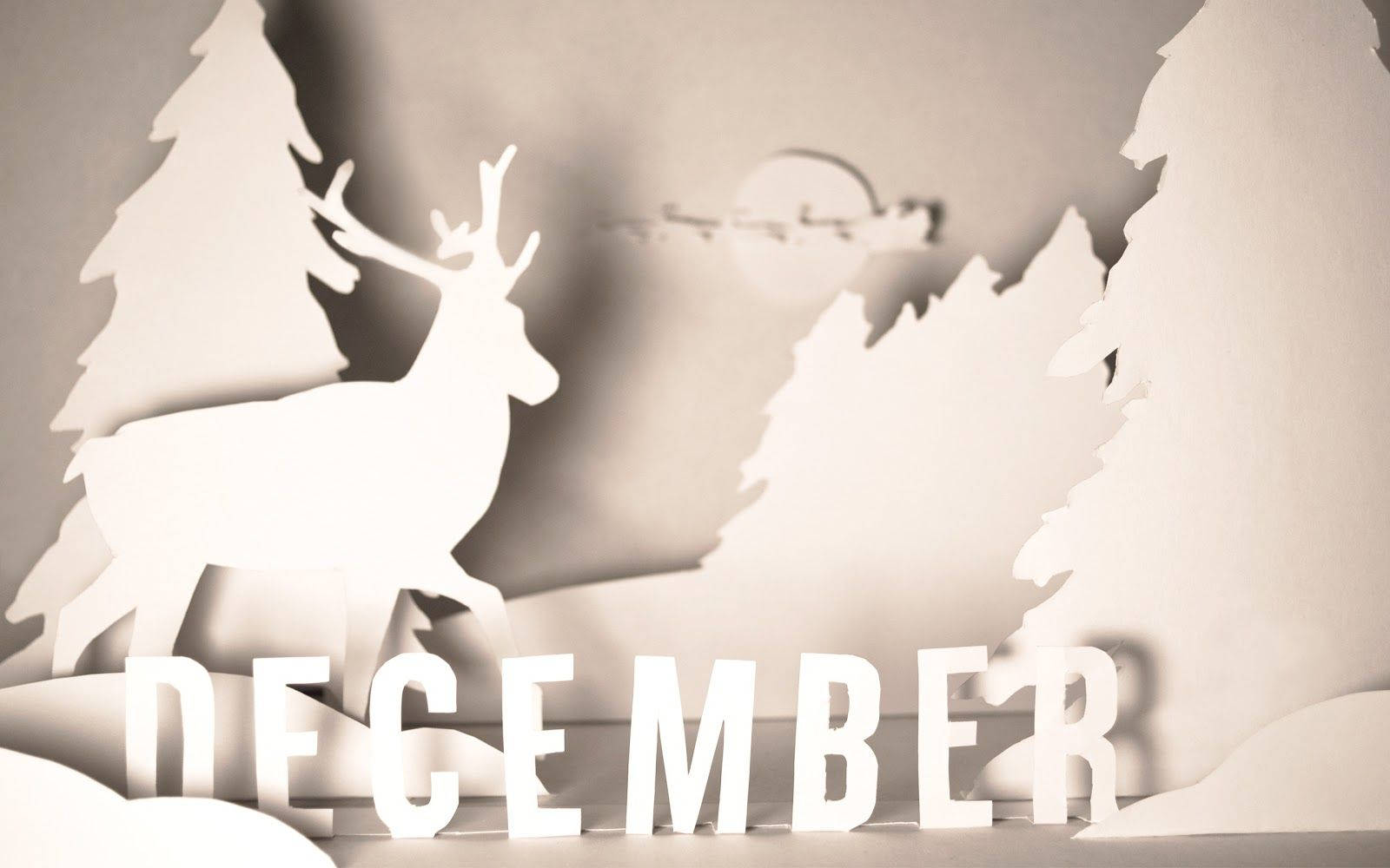 Desember Maand Kuns Muurpapier