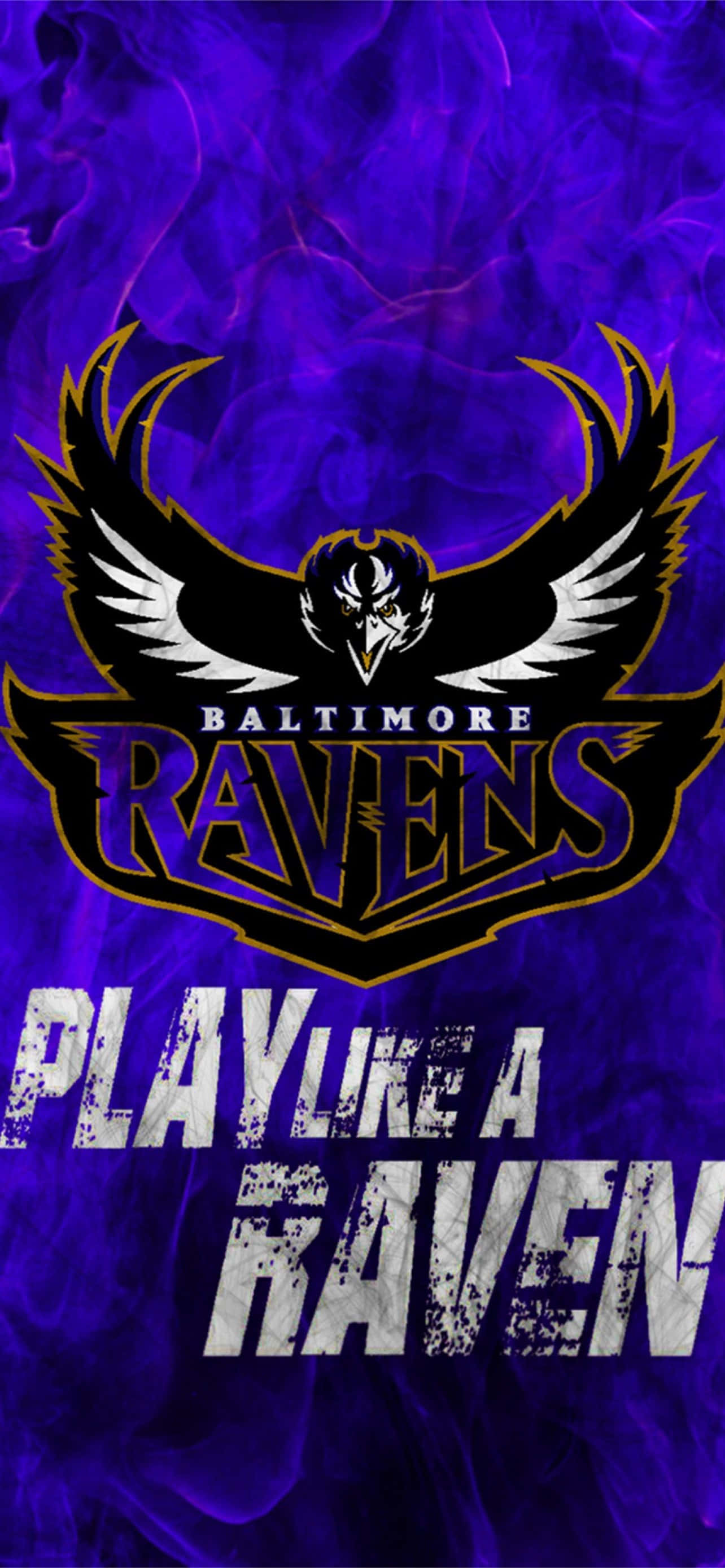 Die amptelike Baltimore Ravens-logo, wat 'n ryk geskiedenis en tradisie van sokker-grootsheid verteenwoordig Muurpapier