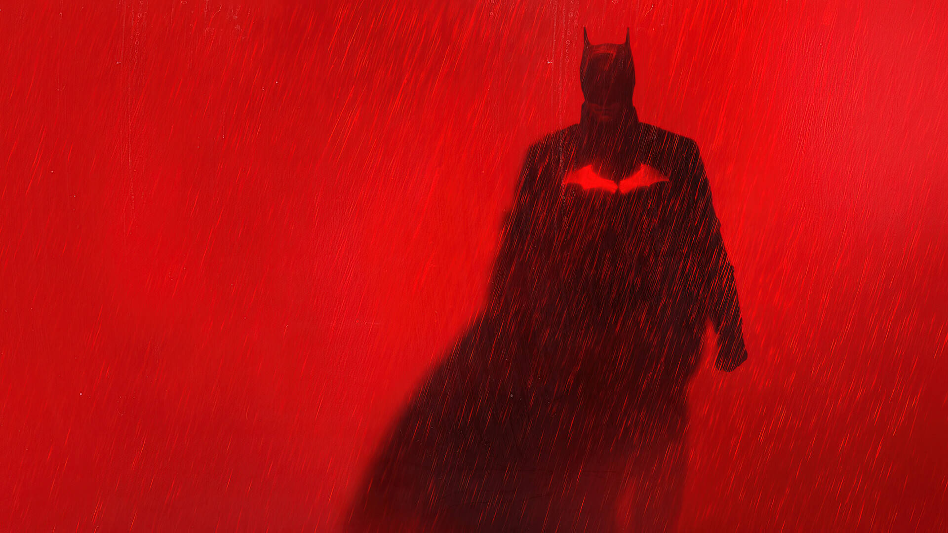 Die Batman wat in die reën stap Muurpapier