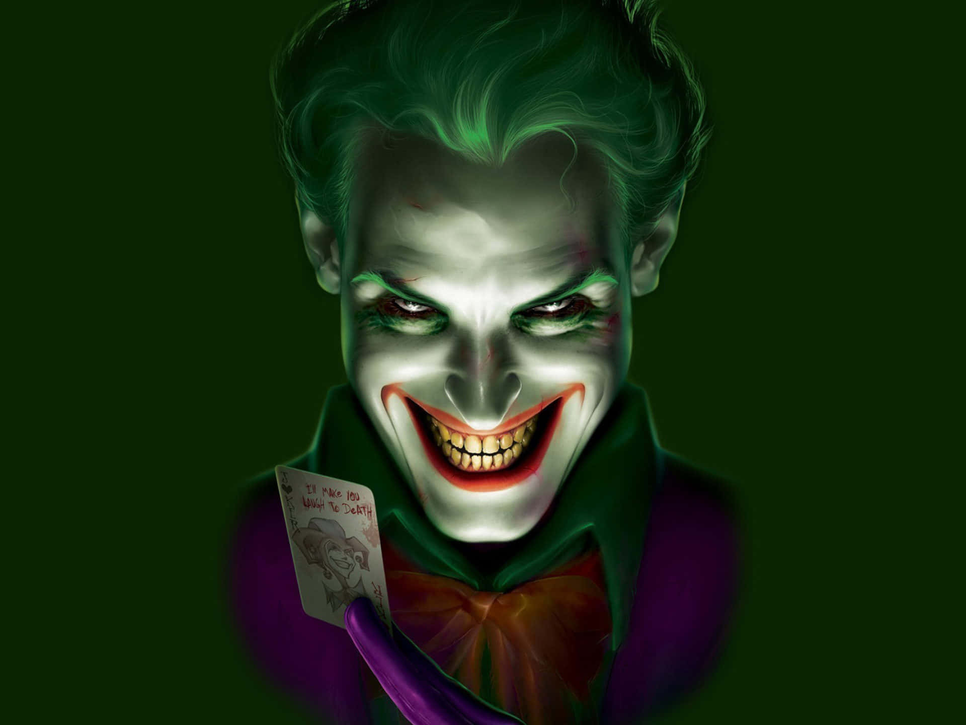 Die Donker Harlekyn: 'n Portret van die Joker Muurpapier