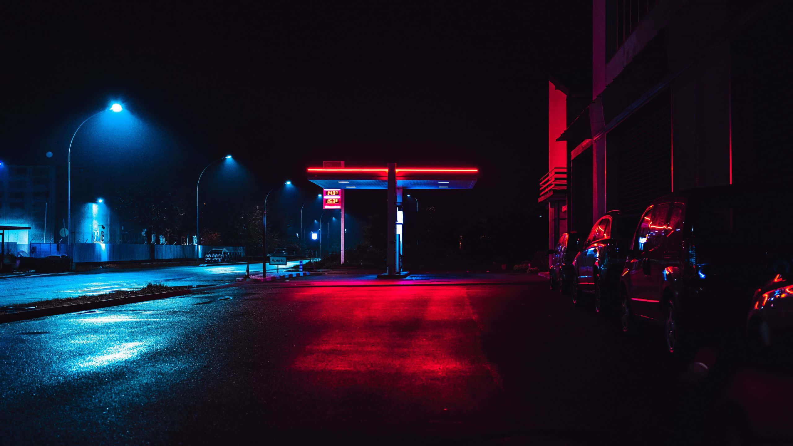 Die Helder Ligte van Neonstad Muurpapier