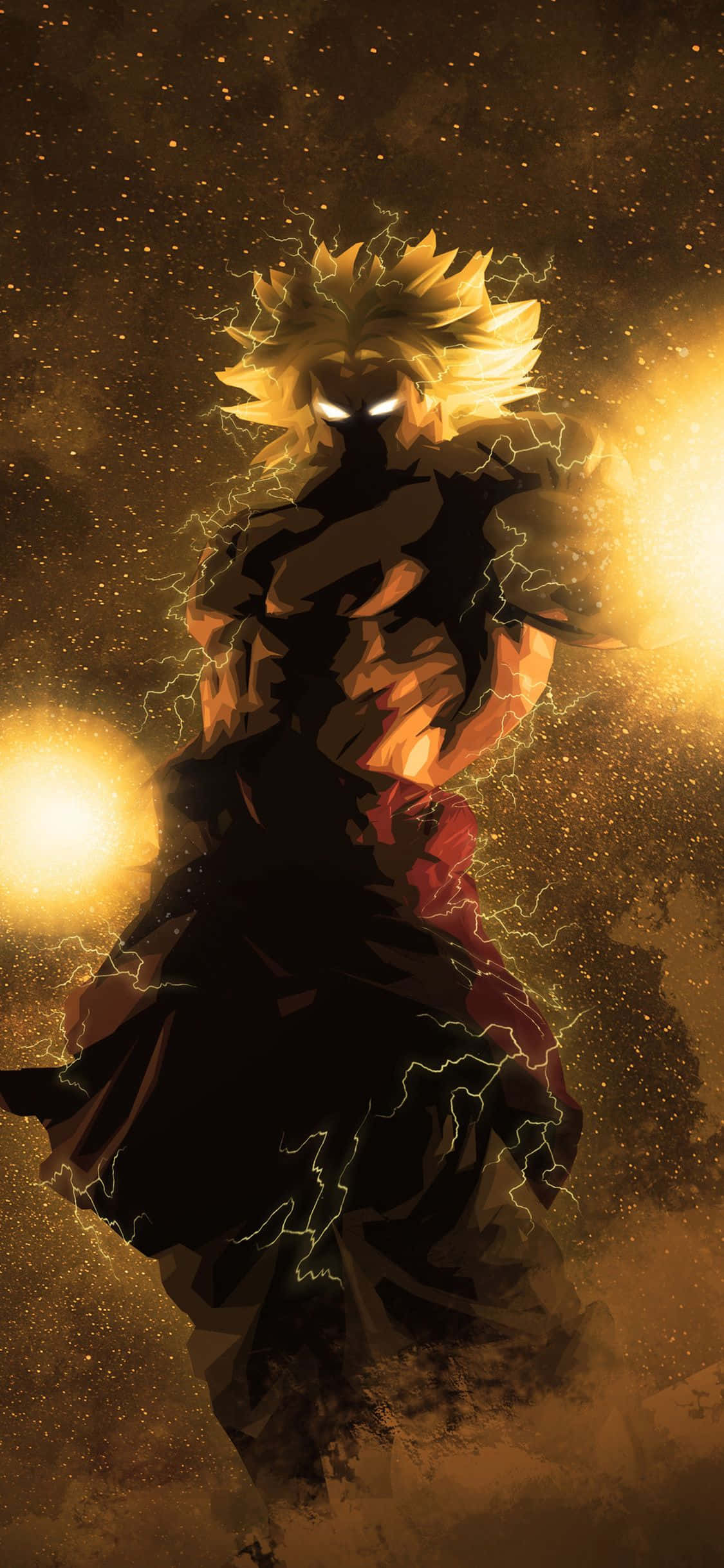 Die krag van Broly vertoon deur 'n selfoon! Muurpapier