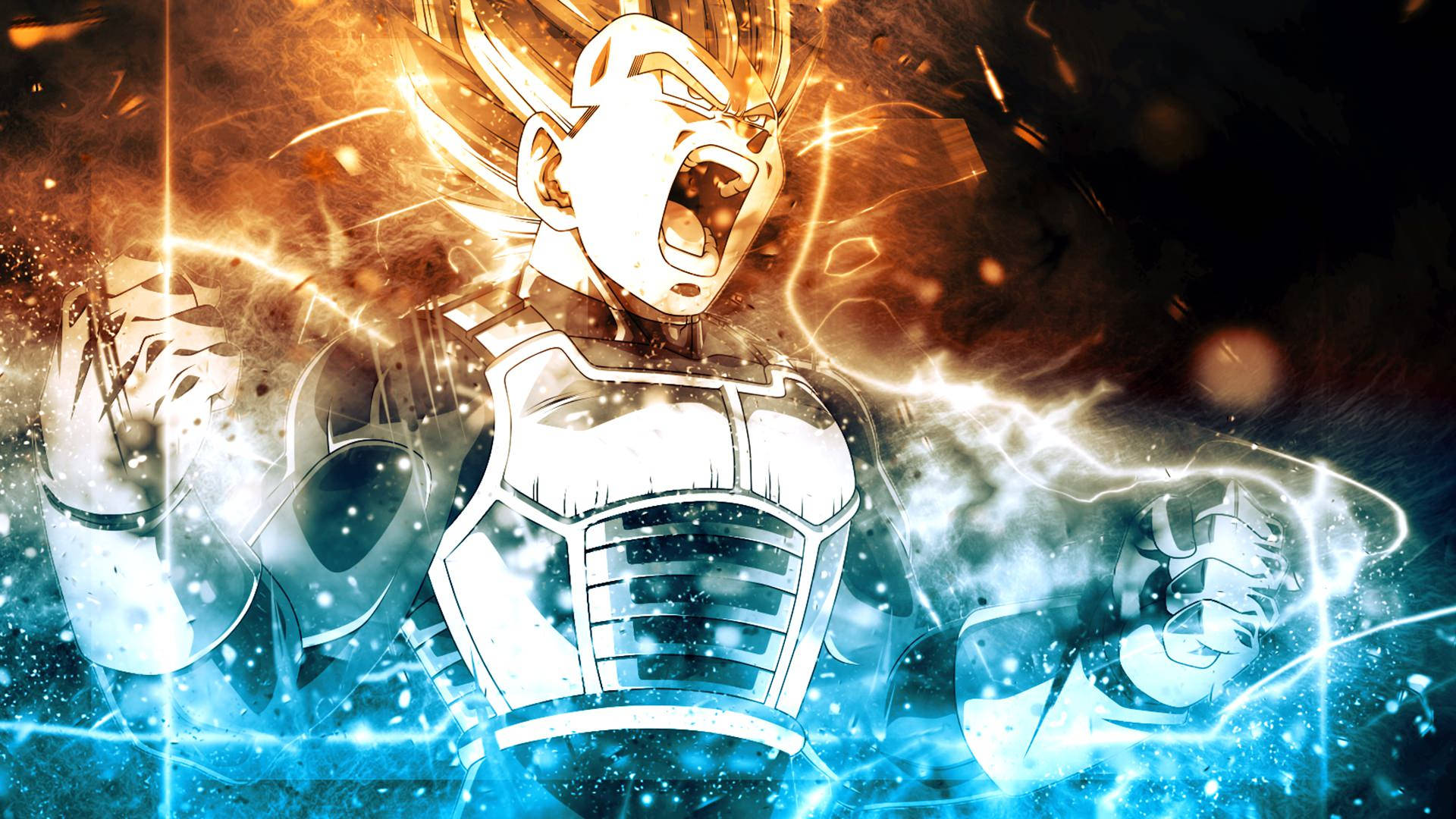 Dragon Ball Super Saiyan Vegeta in super broly, anime karakter. — Dragon ball super GIF Muurpapier