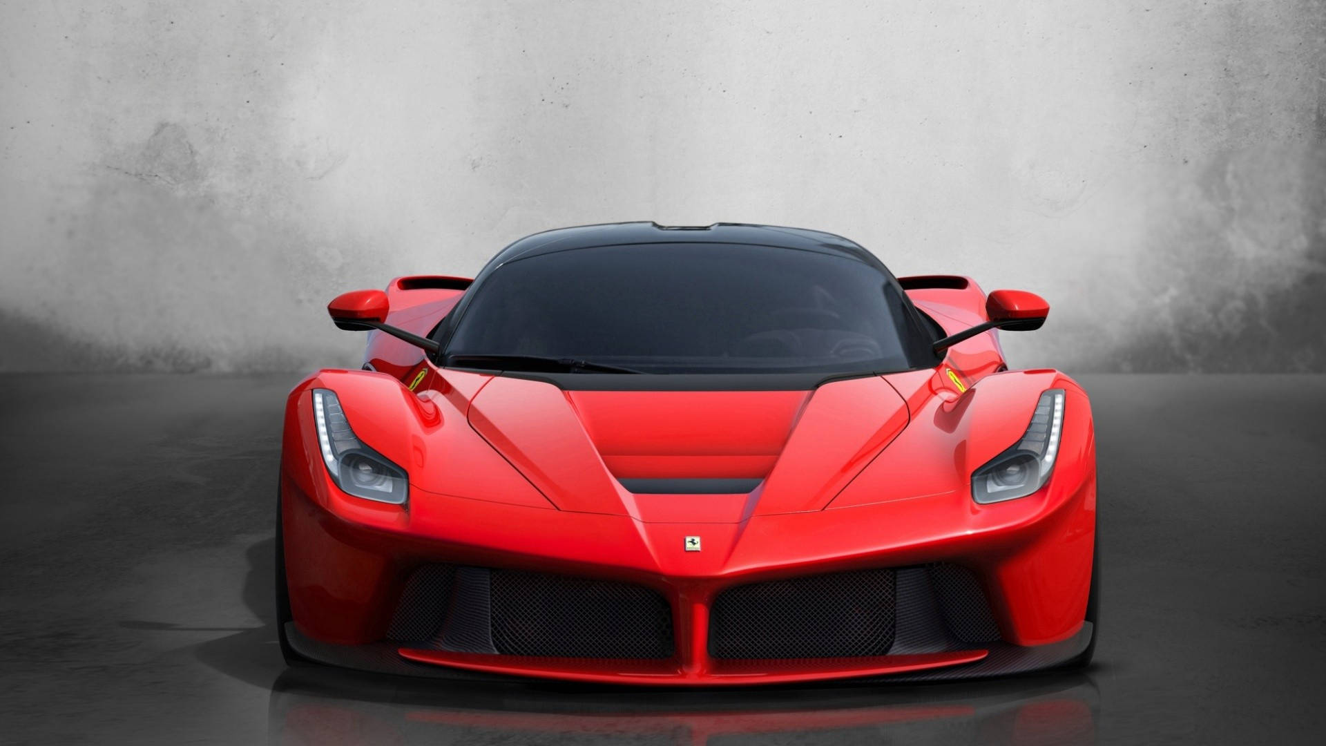 Vooraansig rooi LaFerrari beperkte uitgawe sportmotor grunge muurpapier.