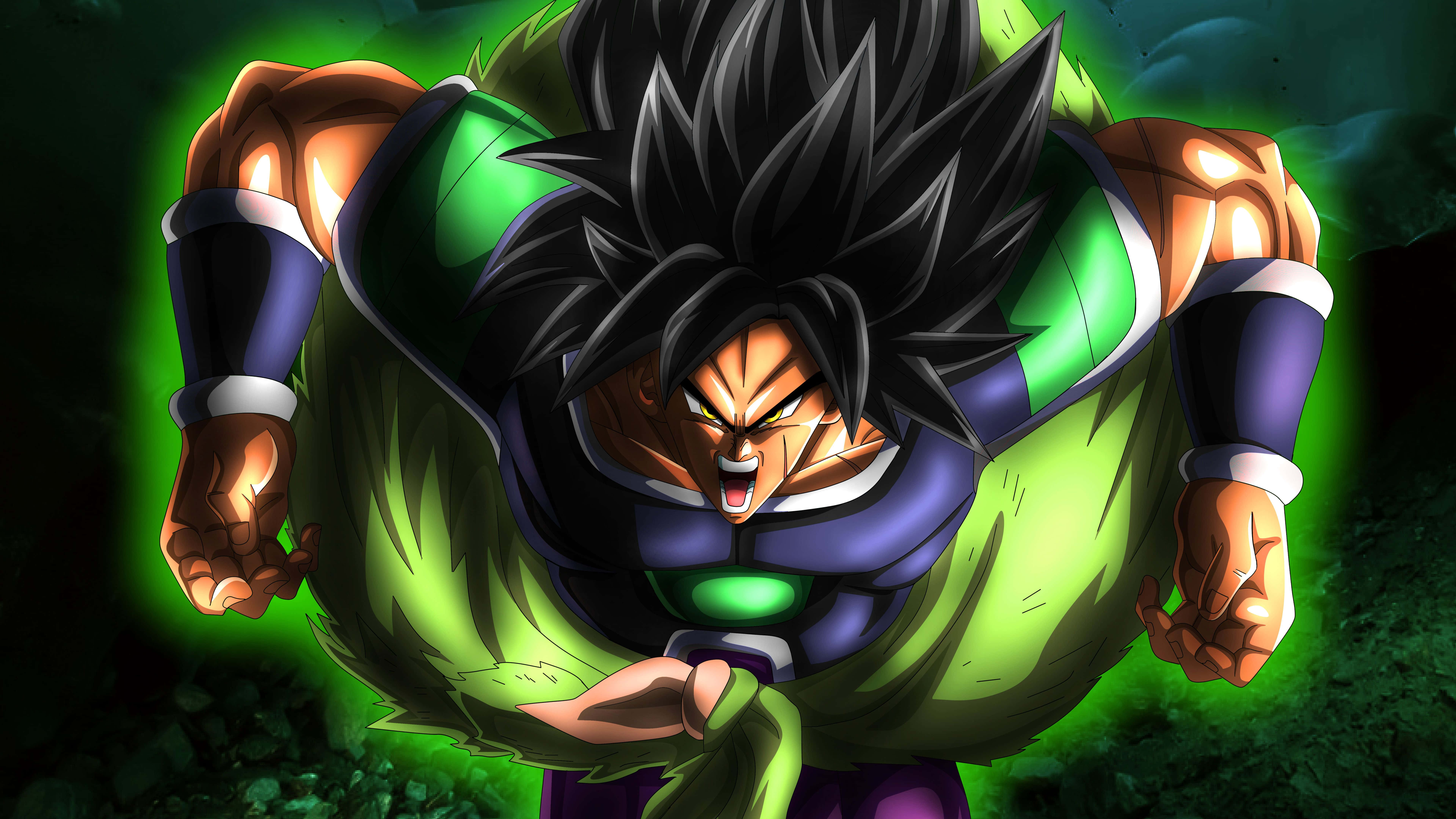 Die langverwagte stryd tussen Goku en Broly kom in Dragon Ball Super Broly Muurpapier