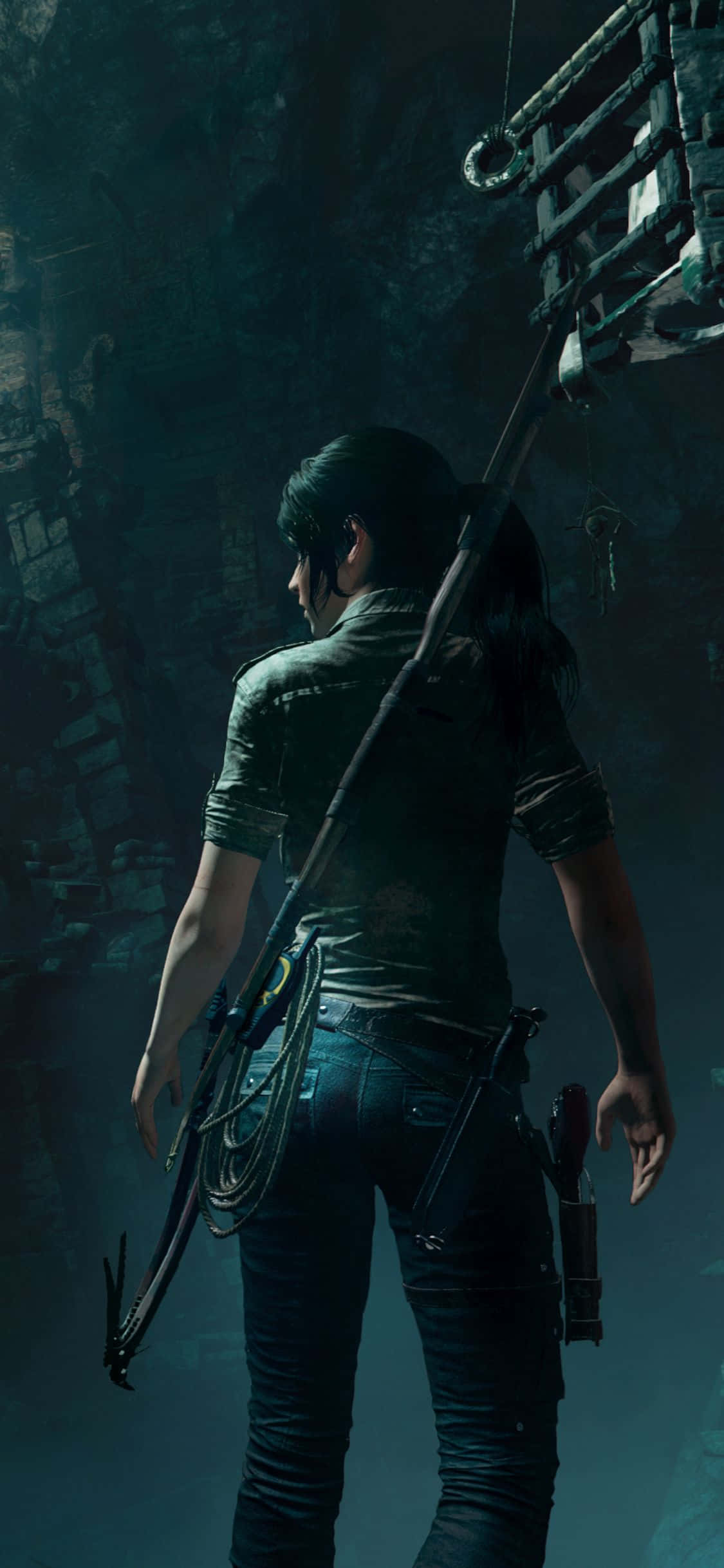 die lara croft - skermskoot Muurpapier