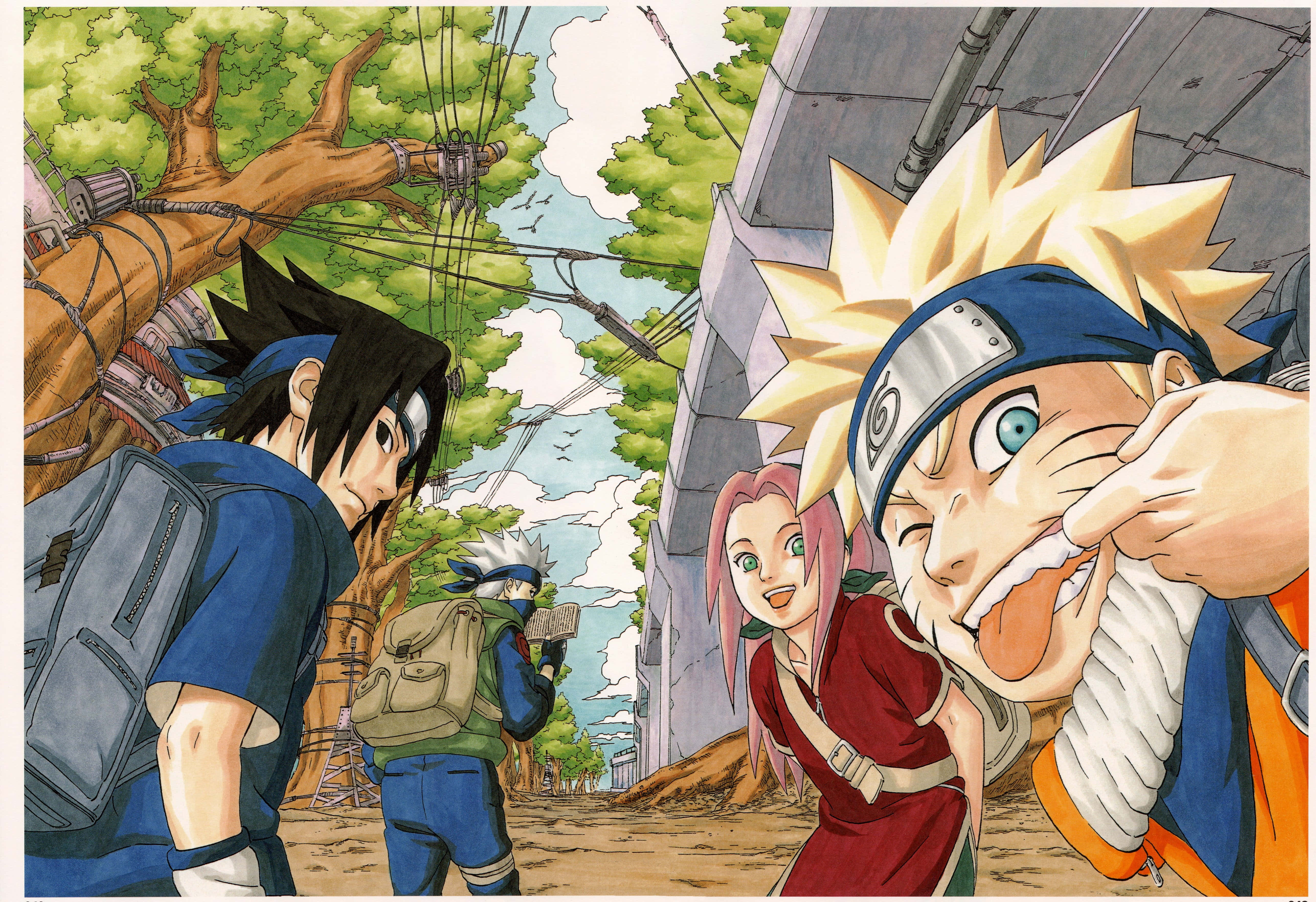 Die Legendariese Span 7 van Konoha Muurpapier