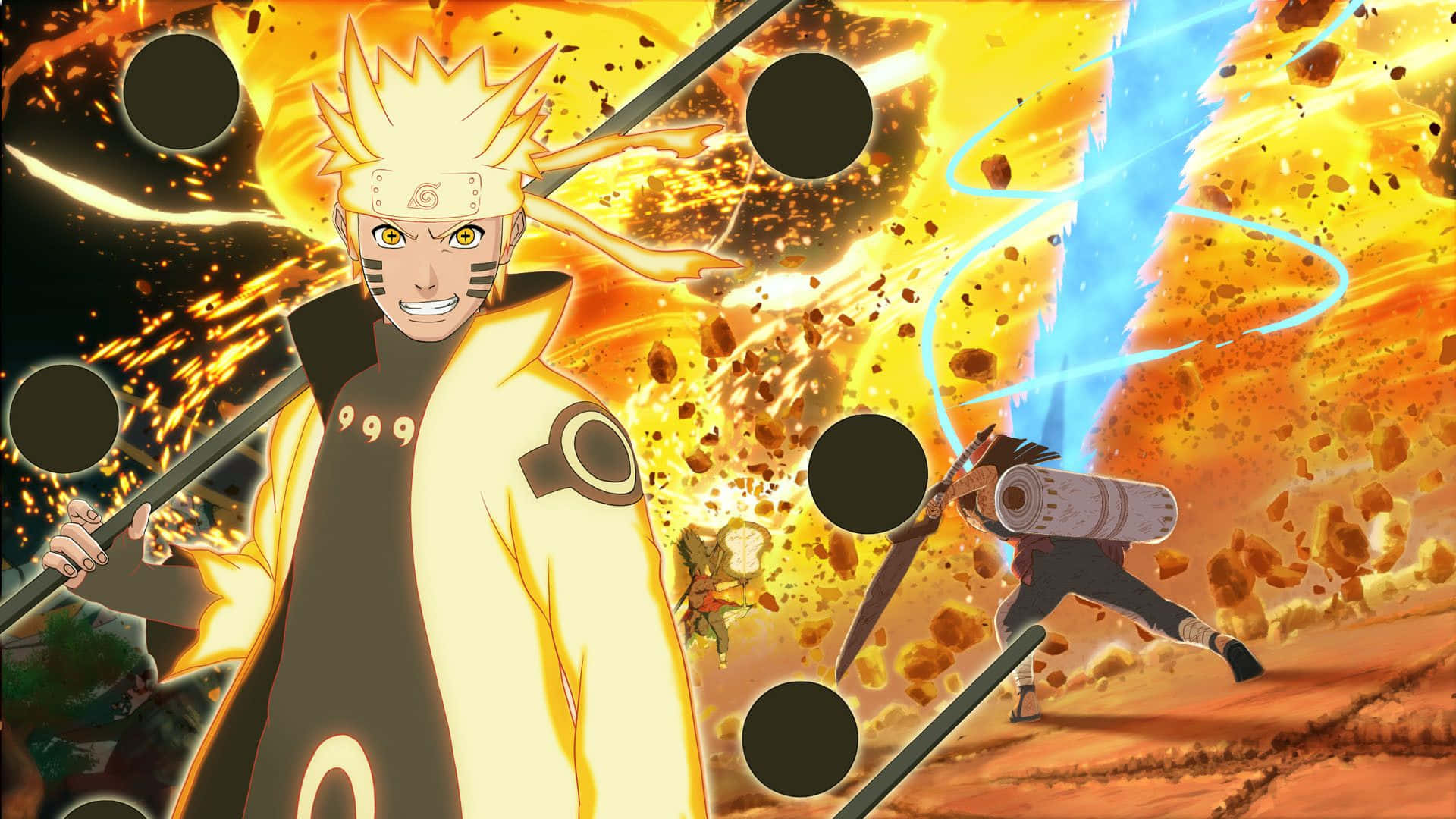 Die Legendariese Drie, Naruto, Sakura & Sasuke in Naruto Shippuden Muurpapier