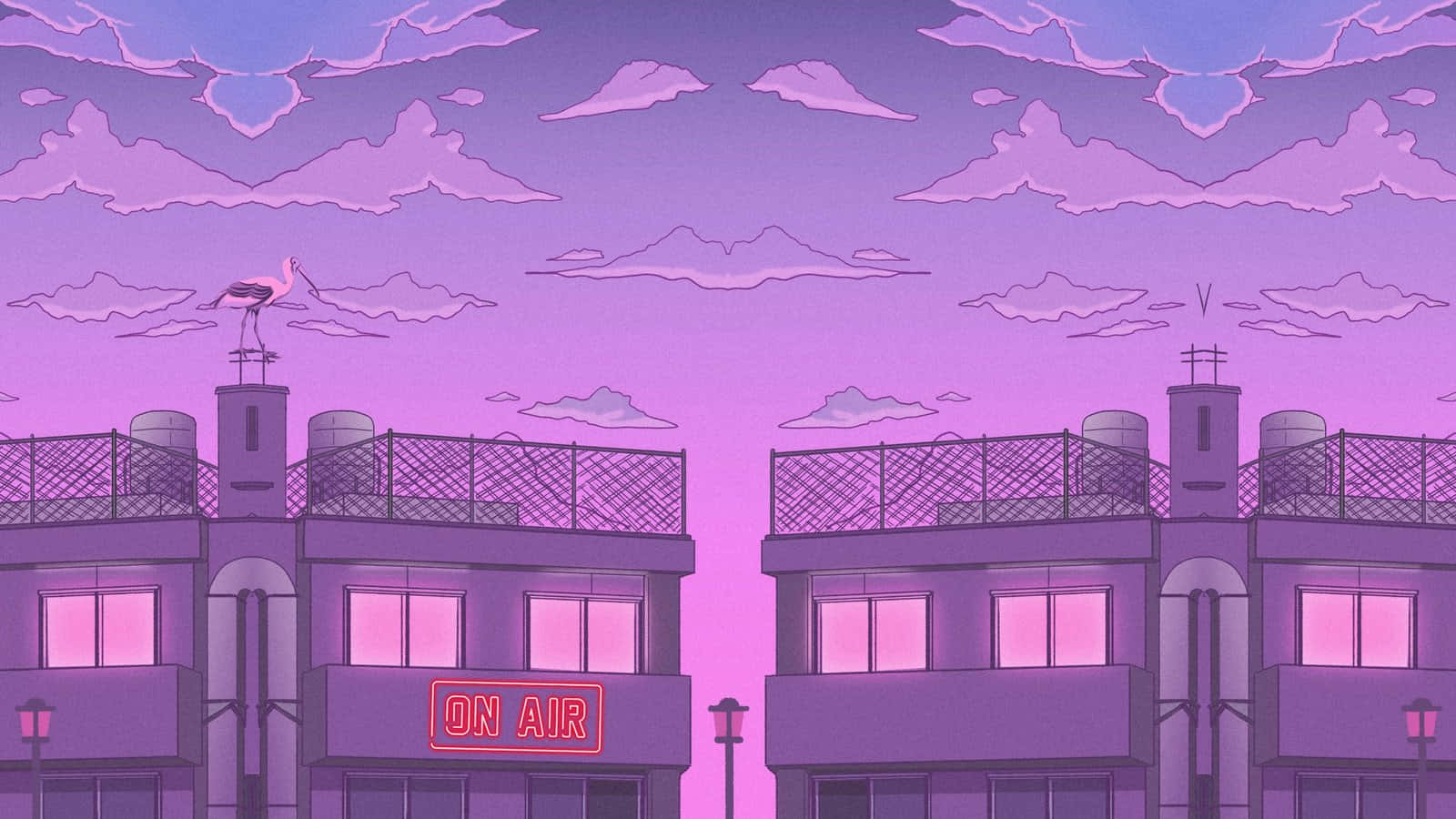 Die lewendige, bedrywige metropool van Anime Stad. Muurpapier
