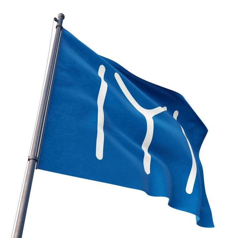 Die Majestueuse Kayi-vlag wat teen die lug wapper Muurpapier