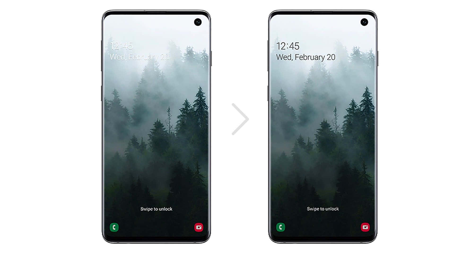 Die mees revolusionêre kenmerke van die Samsung Galaxy S10 in een beeld. Muurpapier