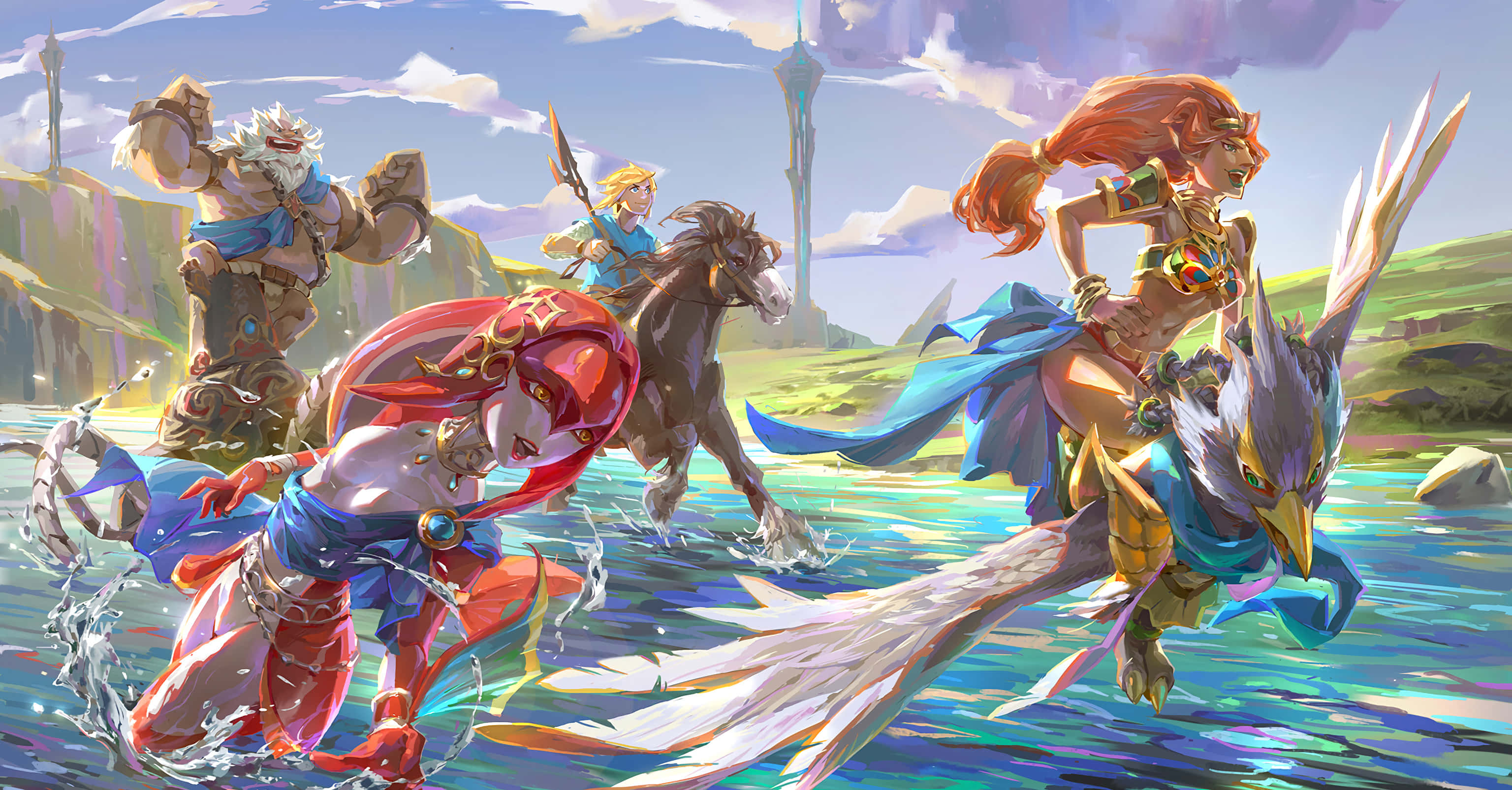Die Meester Swaard roep jou op jou epiese reis om die land Hyrule te red. Muurpapier